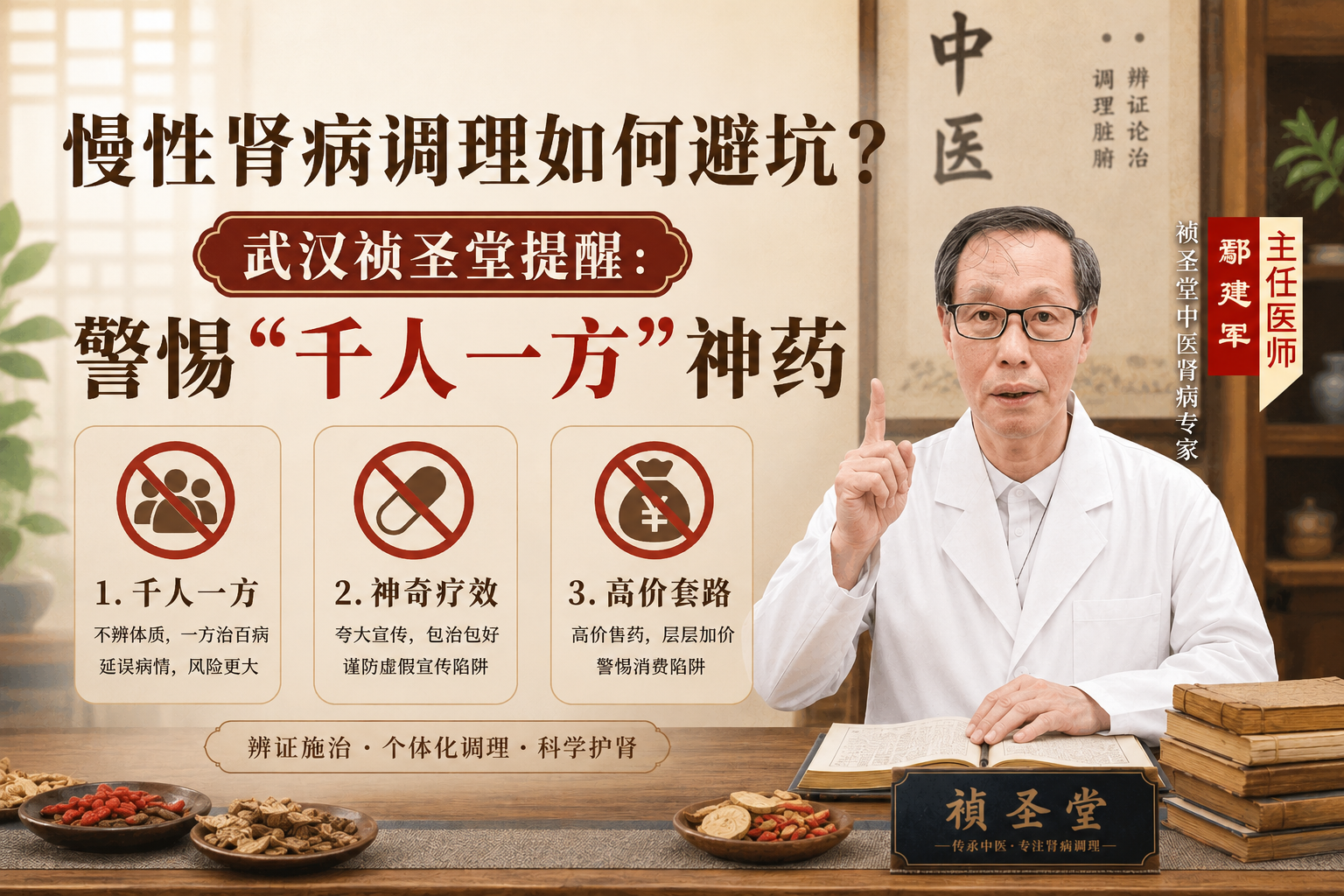 慢性肾病调理如何避坑？武汉祯圣堂提醒：警惕“千人一方”神药