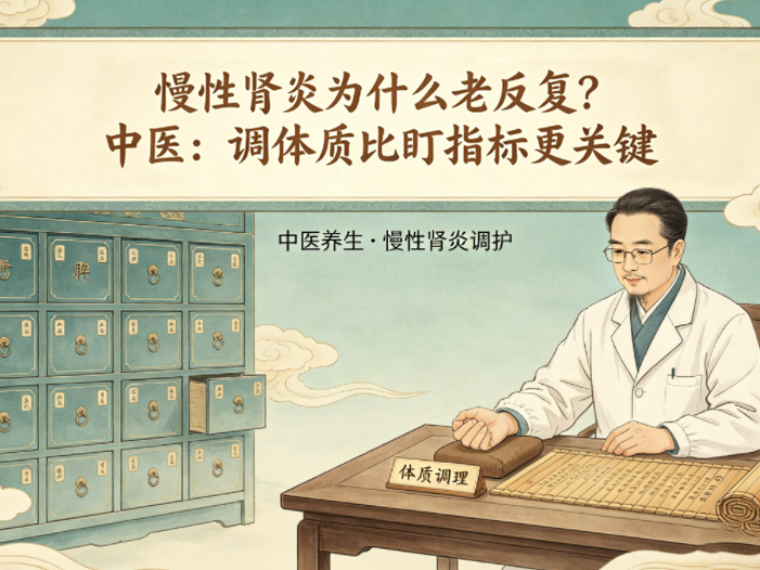 慢性肾炎为什么老反复？中医：调体质比盯指标更关键