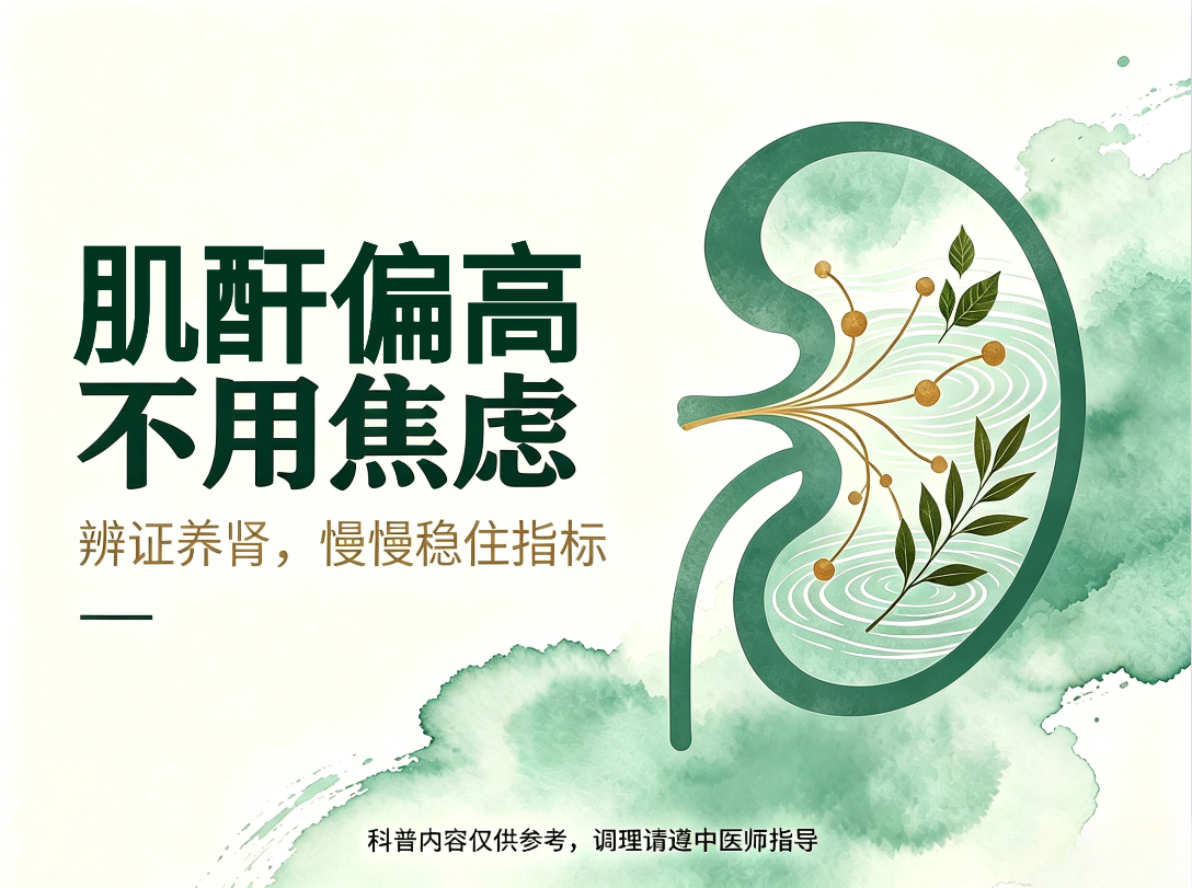 肌酐偏高不用焦虑，辨证养肾，慢慢稳住指标