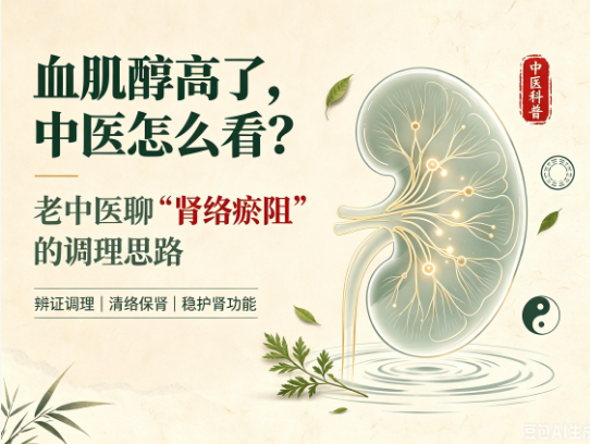 血肌酐高了，中医怎么看？老中医聊“肾络瘀阻”的调理思路