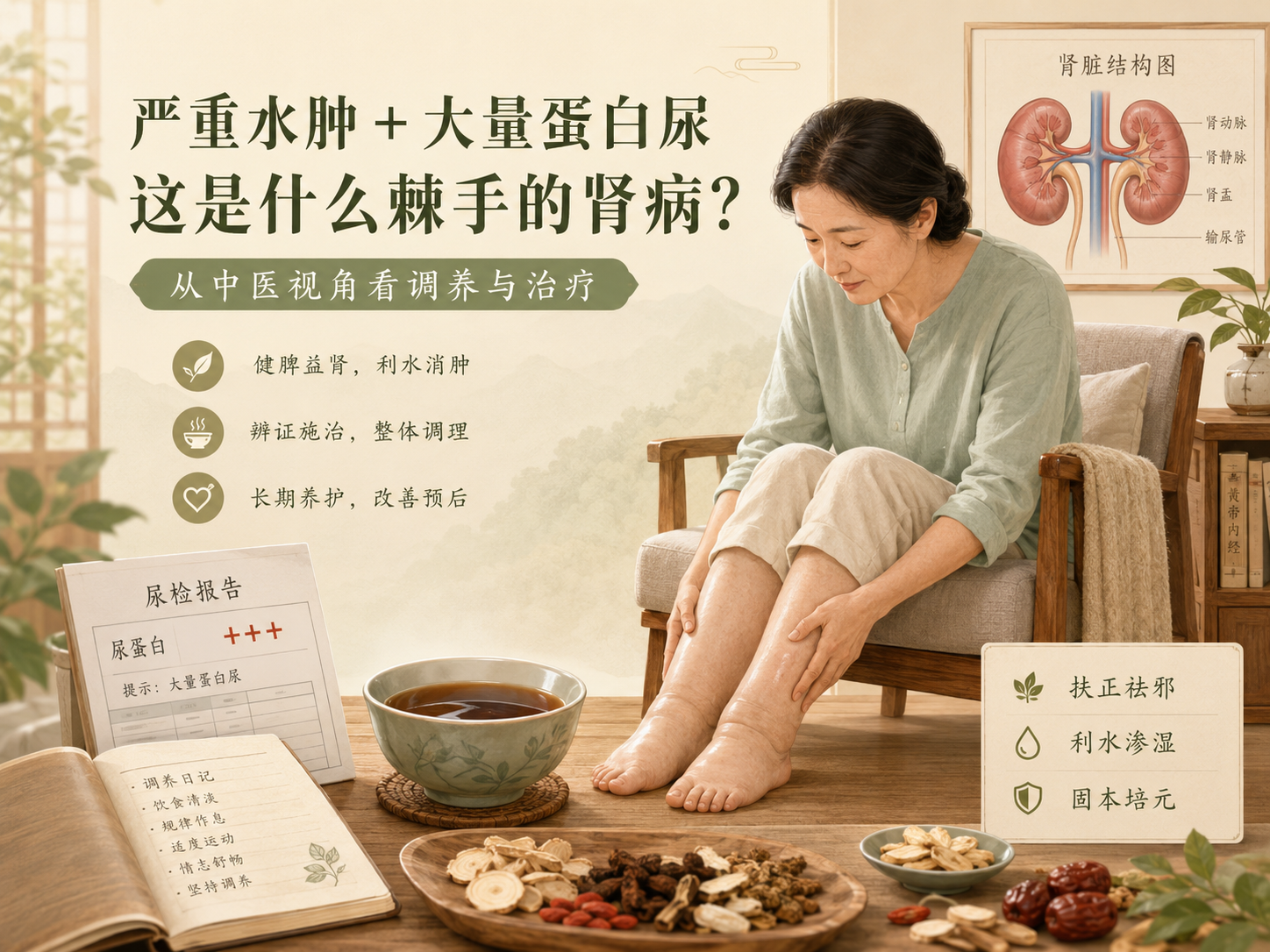 高度水肿+大量蛋白尿，这个“磨人”的肾病到底是什么？中医视角下的治疗与养护指南