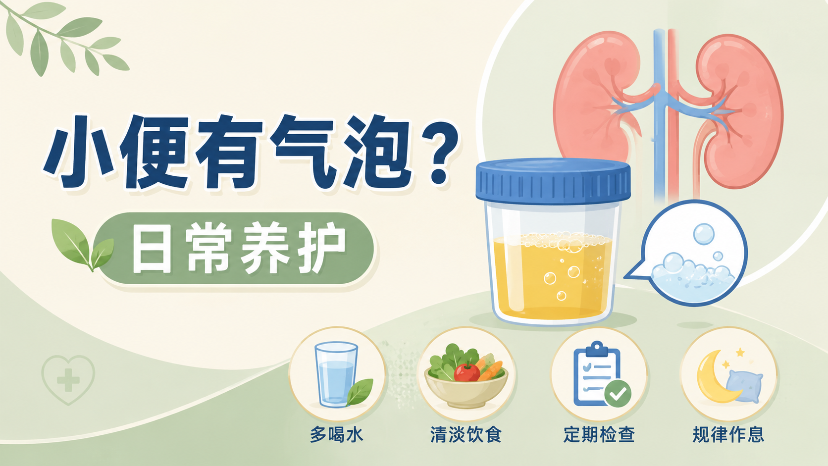 小便长期有气泡的人群该怎么做好日常养护