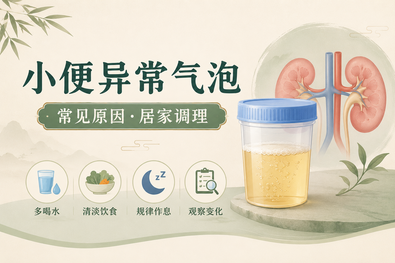 中医科普：小便出现异常气泡的常见原因及居家调理方法