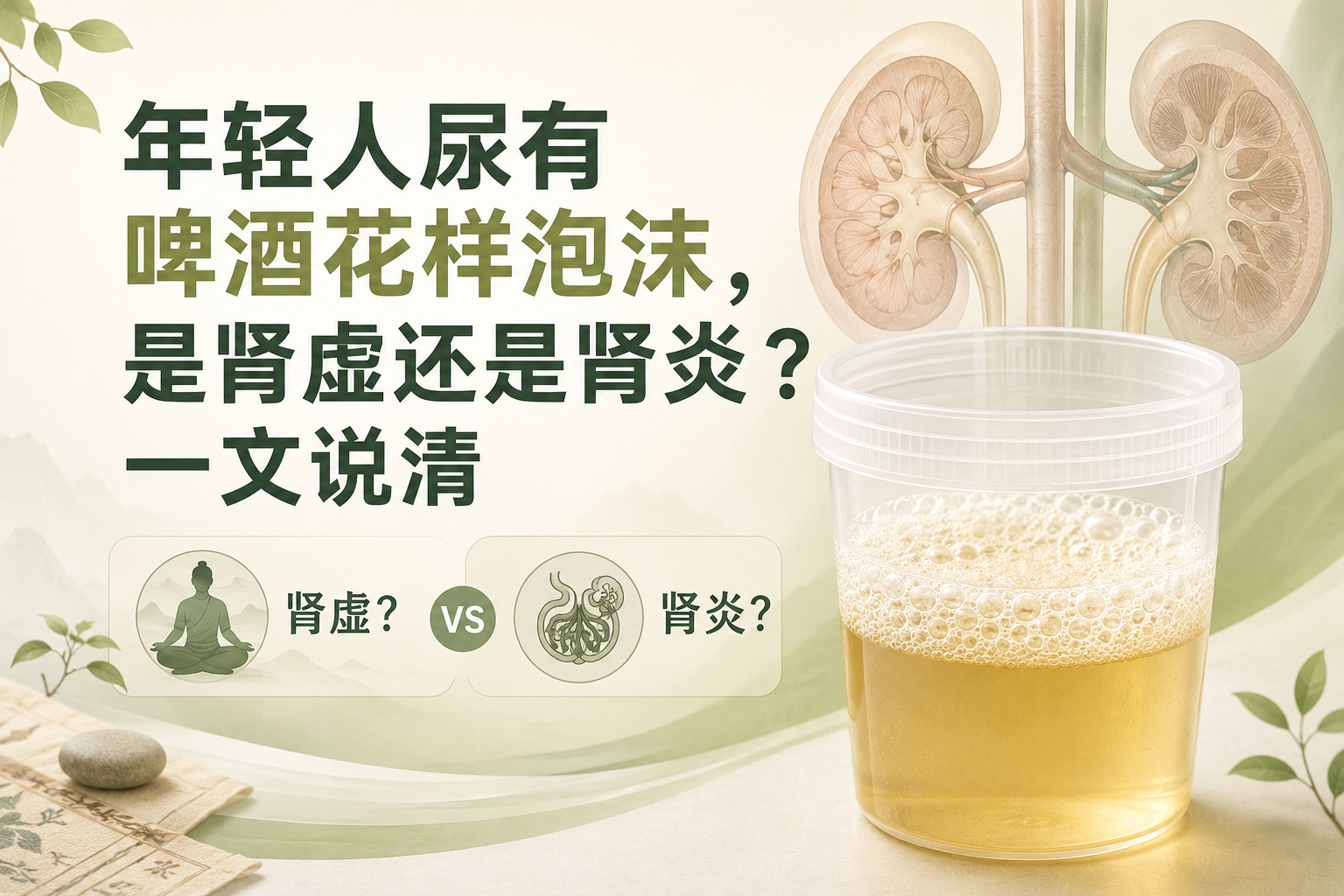年轻人尿有啤酒花样泡沫，是肾虚还是肾炎？一文说清
