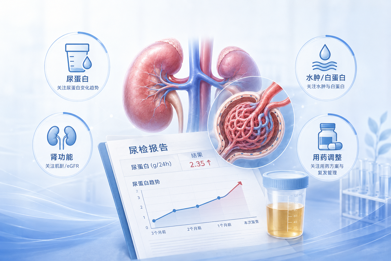 膜性肾病尿蛋白又升了？复诊时别只看化验单，这4个核心问题必须和医生谈透！