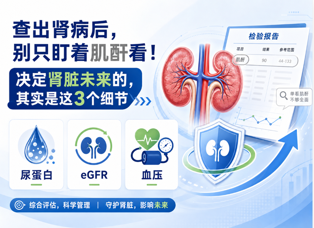查出肾病后，别只盯着肌酐看！决定肾脏未来的，其实是这3个细节