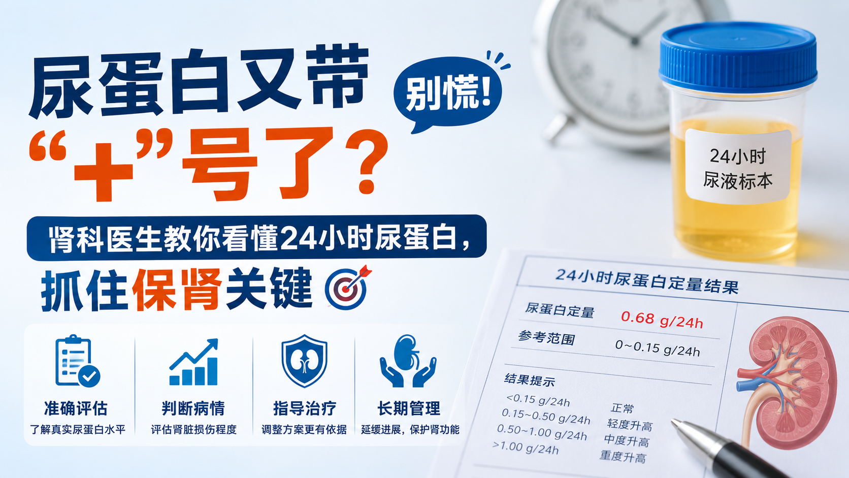 尿蛋白又带“+”号了？别慌！肾科医生教你看懂24小时尿蛋白，抓住保肾关键