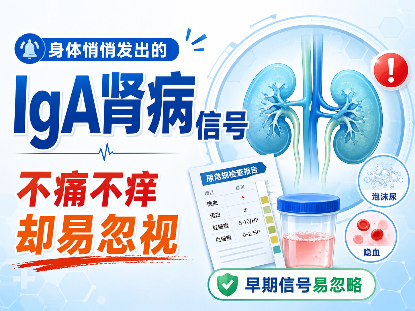 身体悄悄发出的IgA肾病信号：不痛不痒，却很容易被忽视
