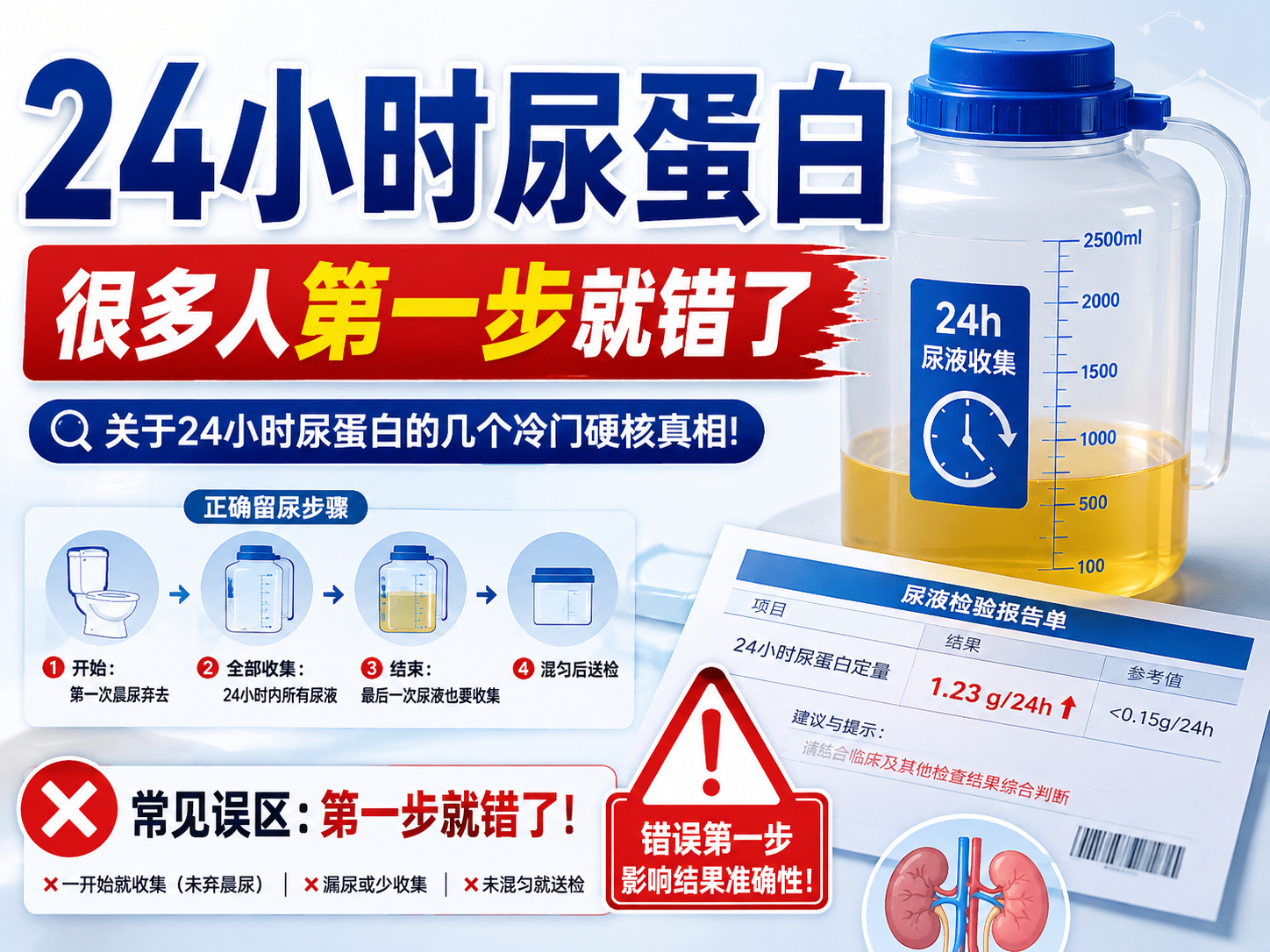 关于24小时尿蛋白的几个冷门硬核真相！很多人第一步就理解错了