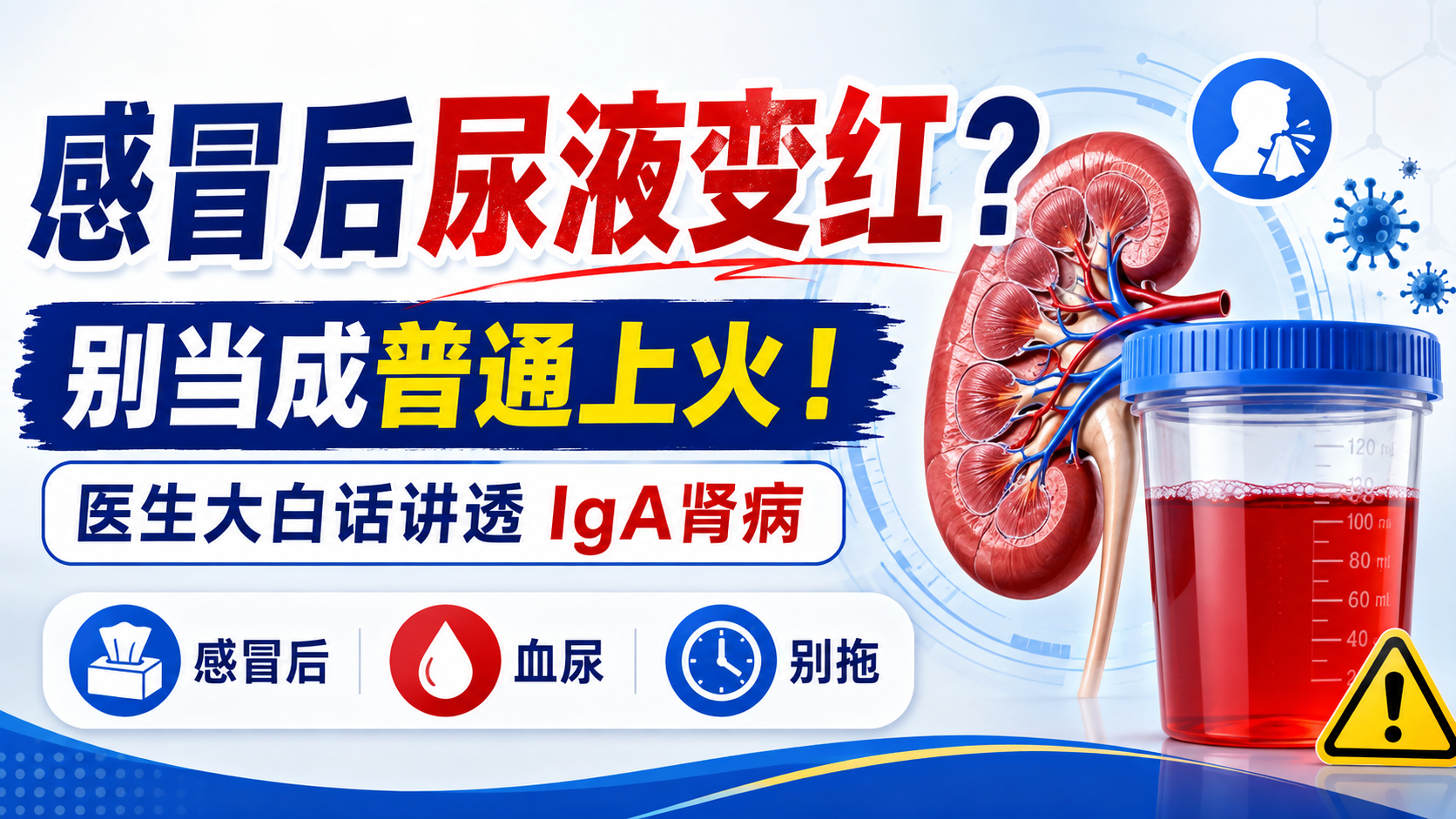 感冒后尿液变红？别当成普通上火！医生大白话给您讲透IgA肾病