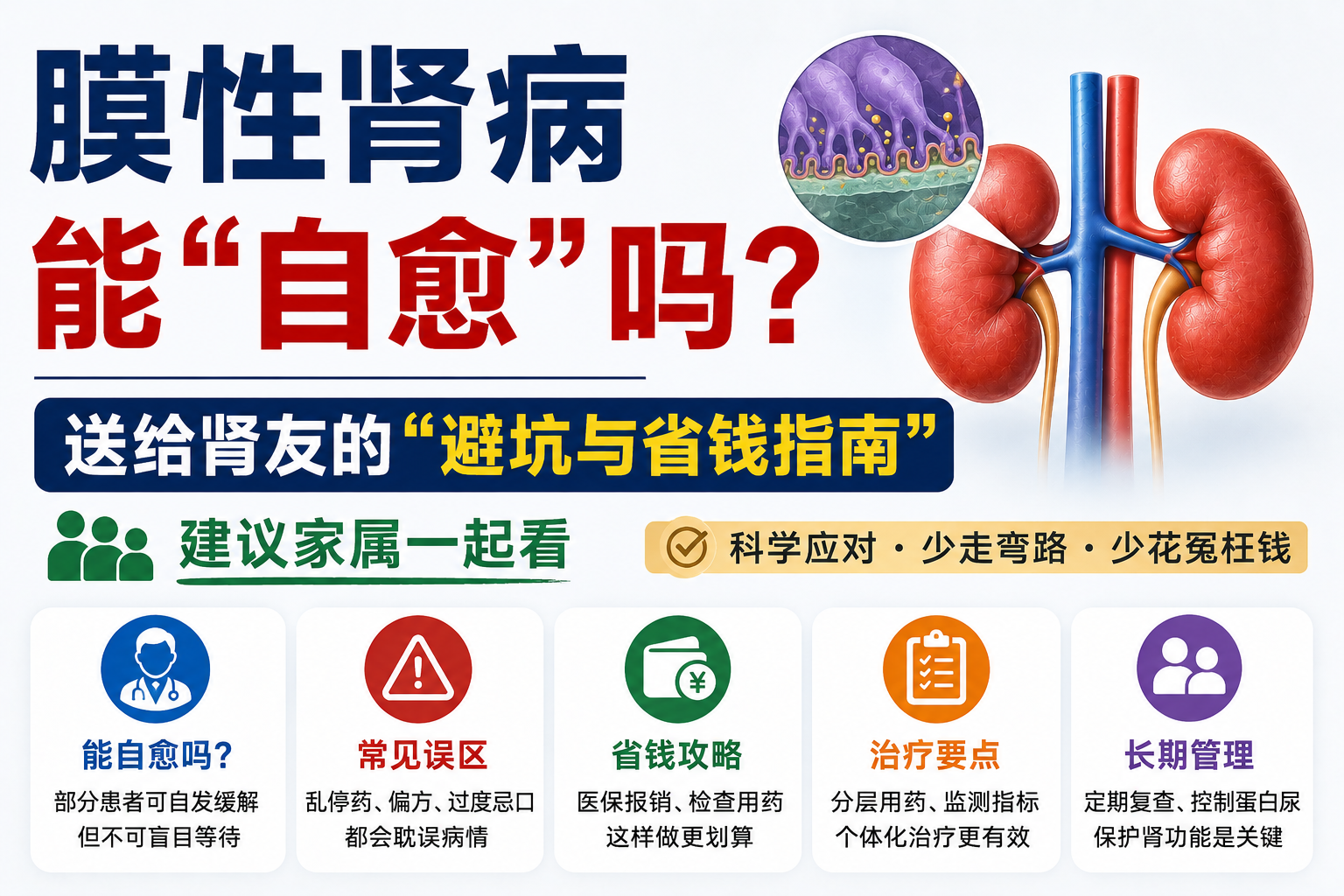 膜性肾病能“自愈”吗？送给肾友的“避坑与省钱指南”，建议家属一起看