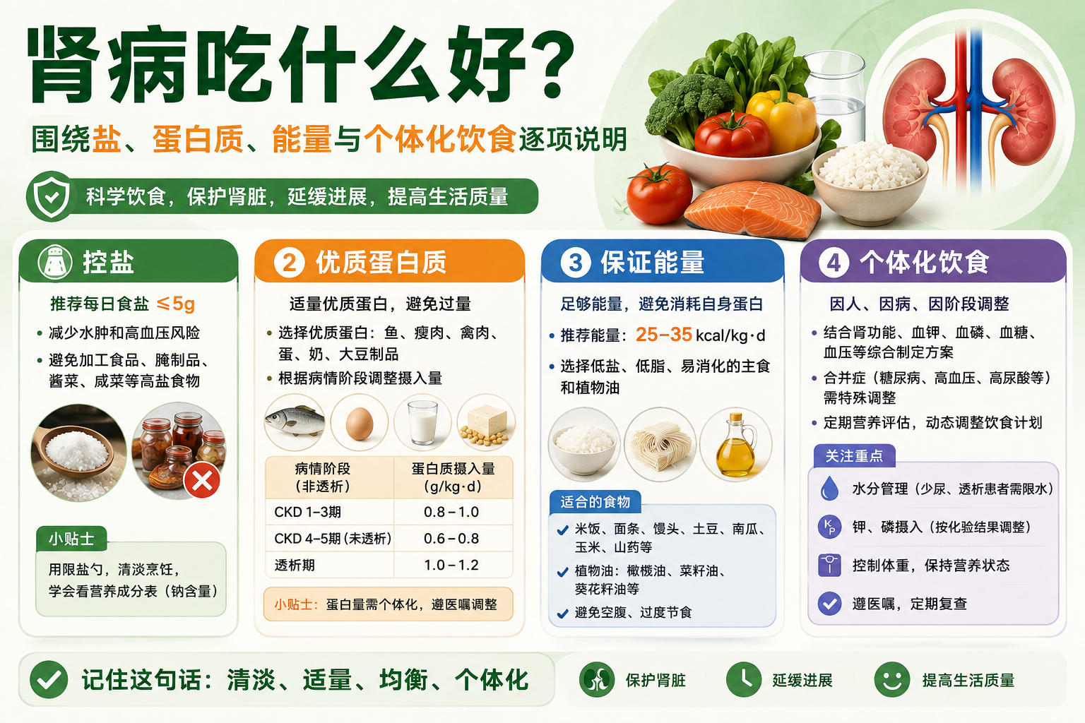 肾病吃什么好：围绕盐、蛋白质、能量与个体化饮食逐项说明