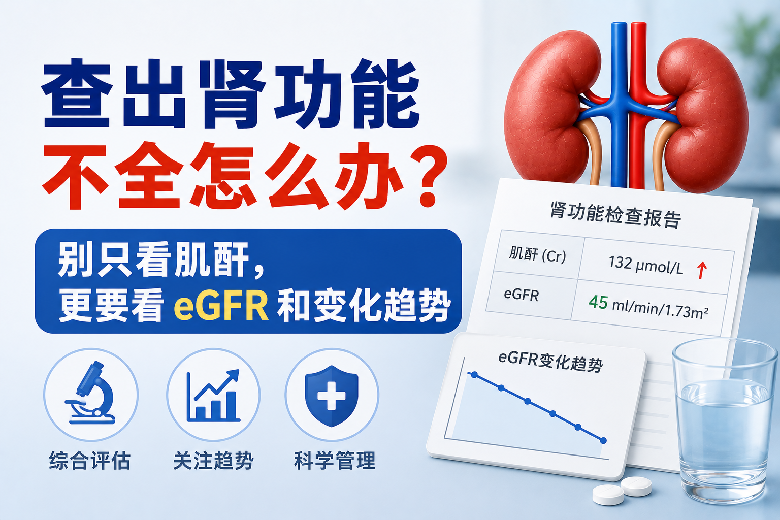 查出肾功能不全怎么办？别只看肌酐，更要看eGFR和变化趋势