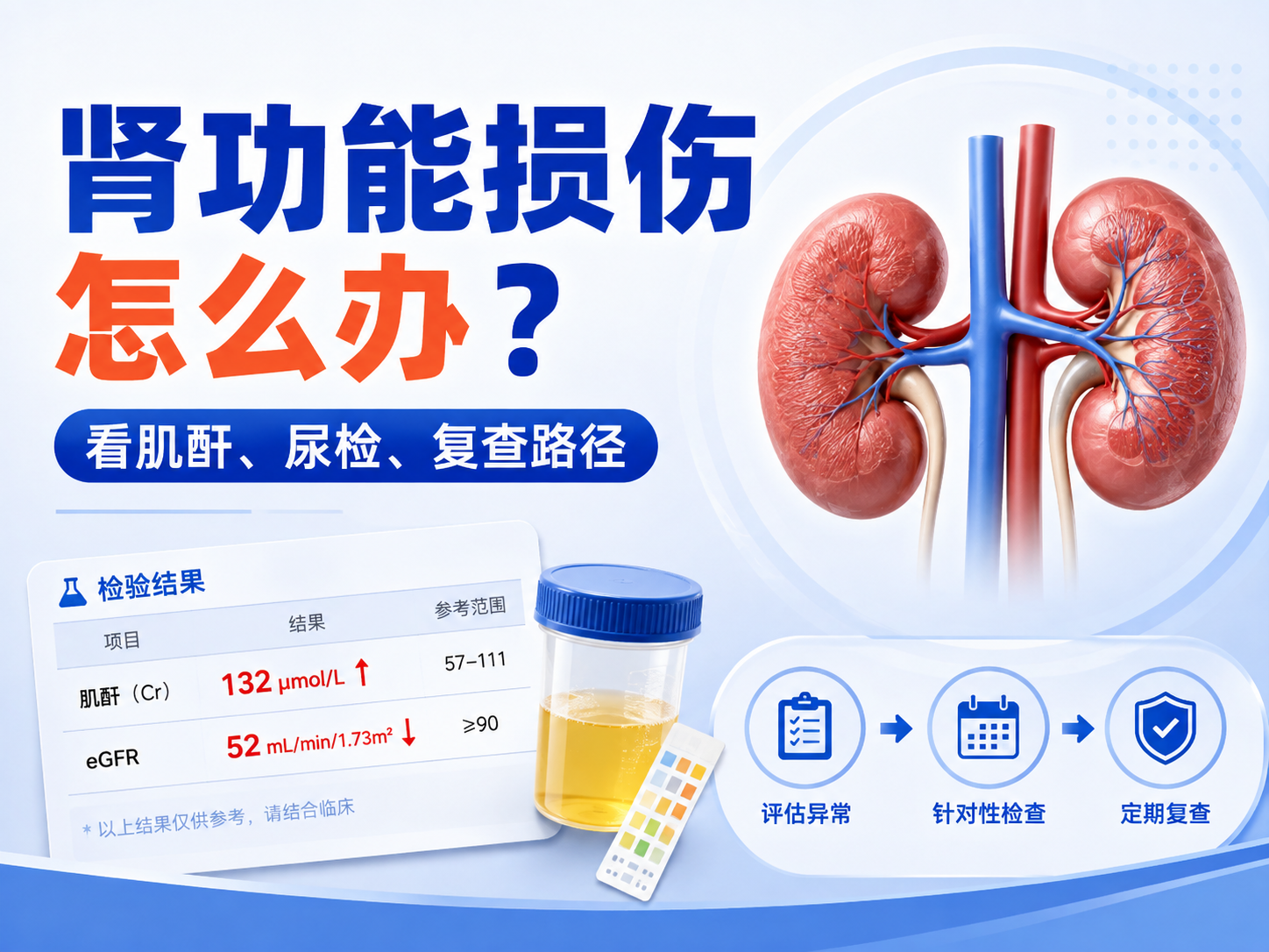 查出肾功能损伤怎么办？从肌酐变化、尿检到复查路径讲清楚