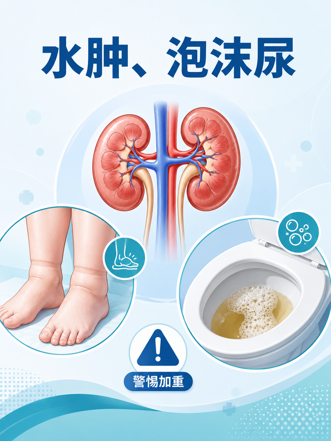 肾病综合征症状｜为什么会水肿、泡沫尿？哪些变化需要尽快就医