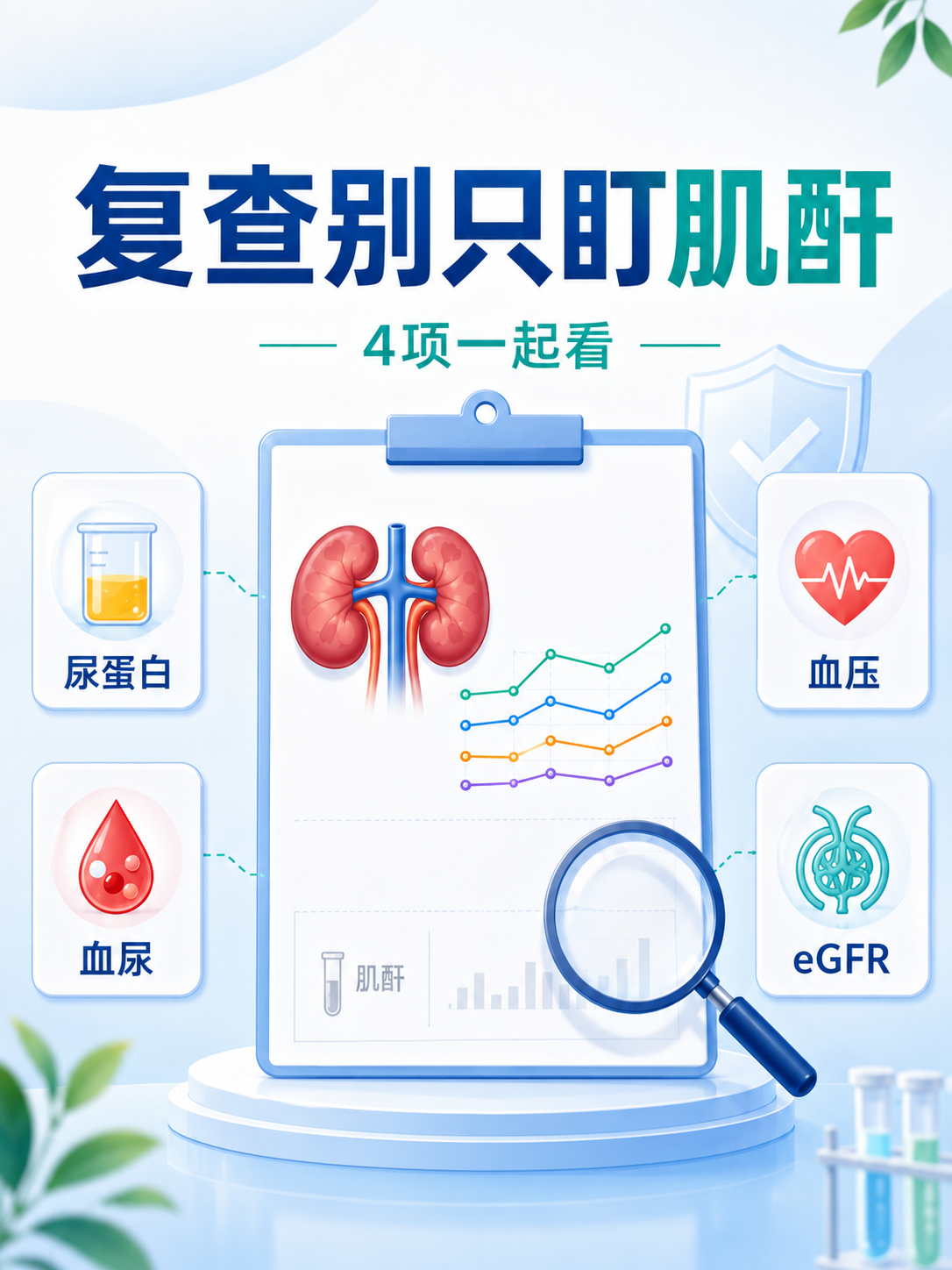 慢性肾炎复查别只盯肌酐：这4项变化更值得一起比较