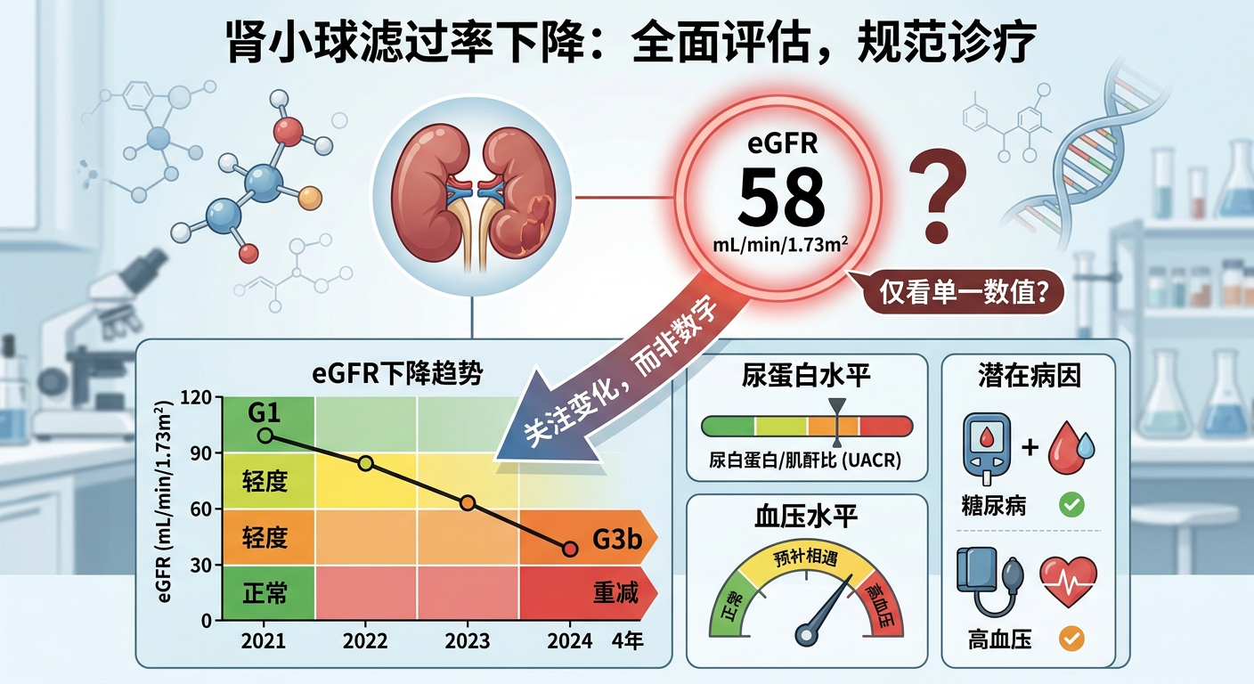 发现肾小球滤过率下降，别只盯着一个数字：规范诊疗要看这些变化