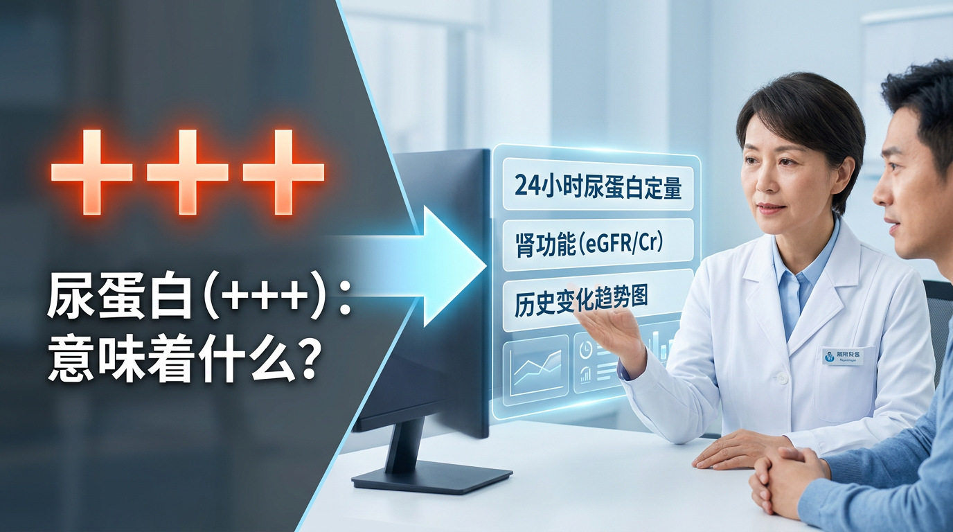 尿蛋白三个加就是肾病加重吗？先看定量、肾功能和变化趋势