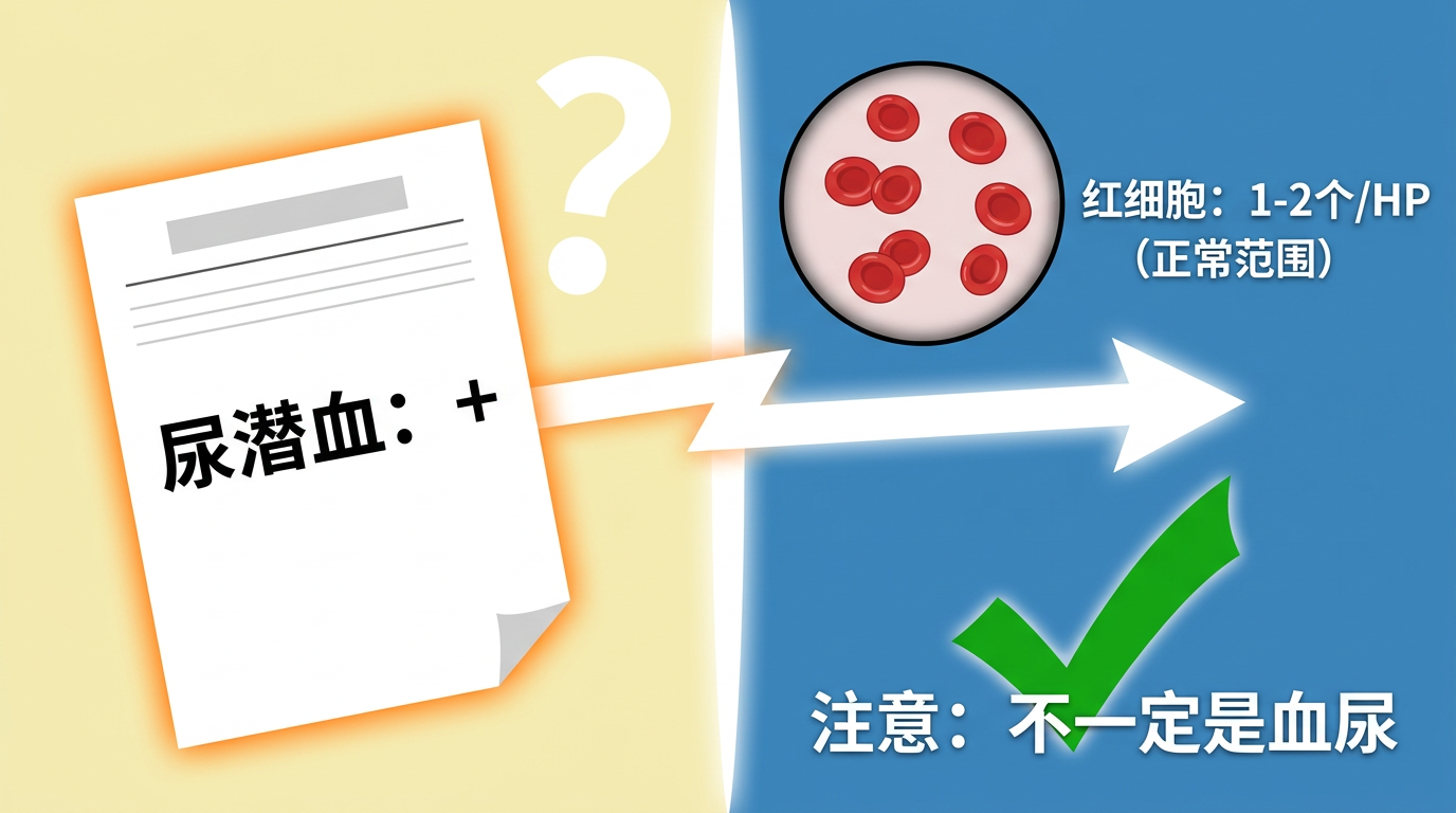 尿潜血一个加号就是血尿吗？先弄清这几个检查结果