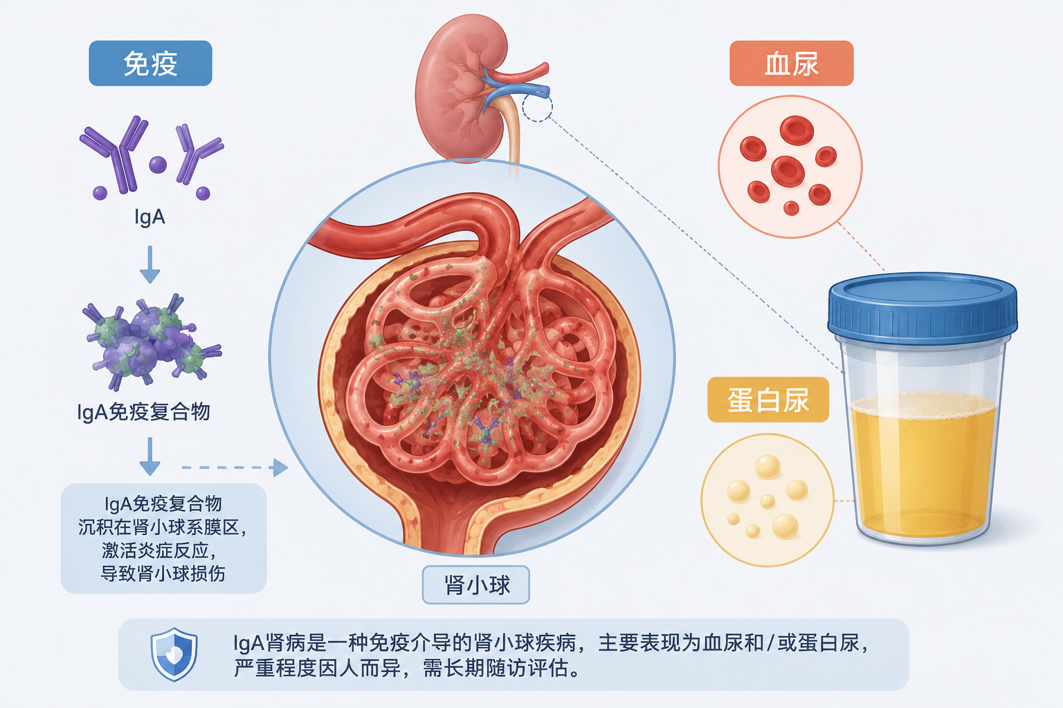 IgA肾病是什么病？先把“免疫、肾小球和血尿蛋白尿”这几件事弄明白