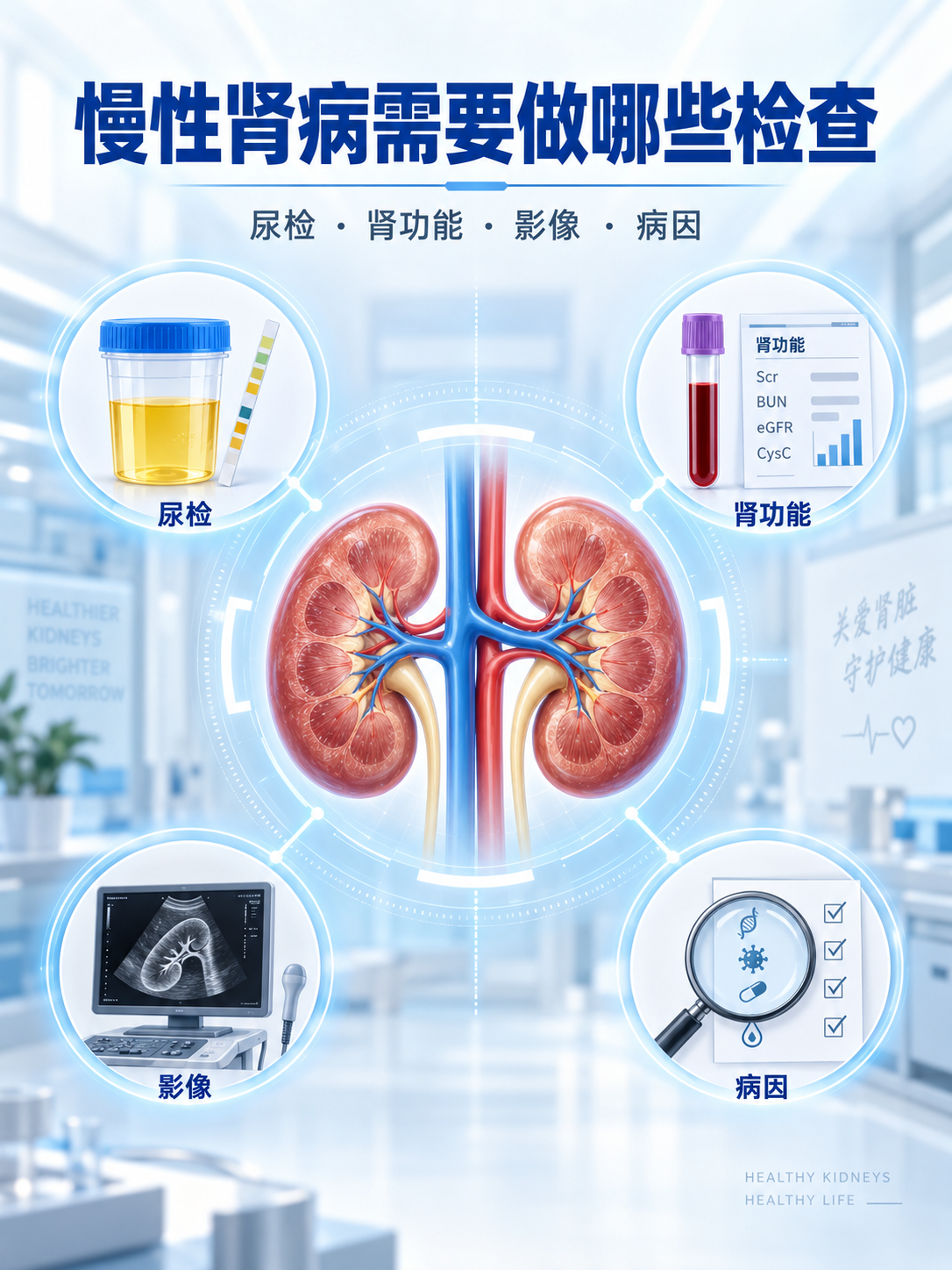 慢性肾病需要做哪些检查？尿检、肾功能、影像和病因检查一次讲清