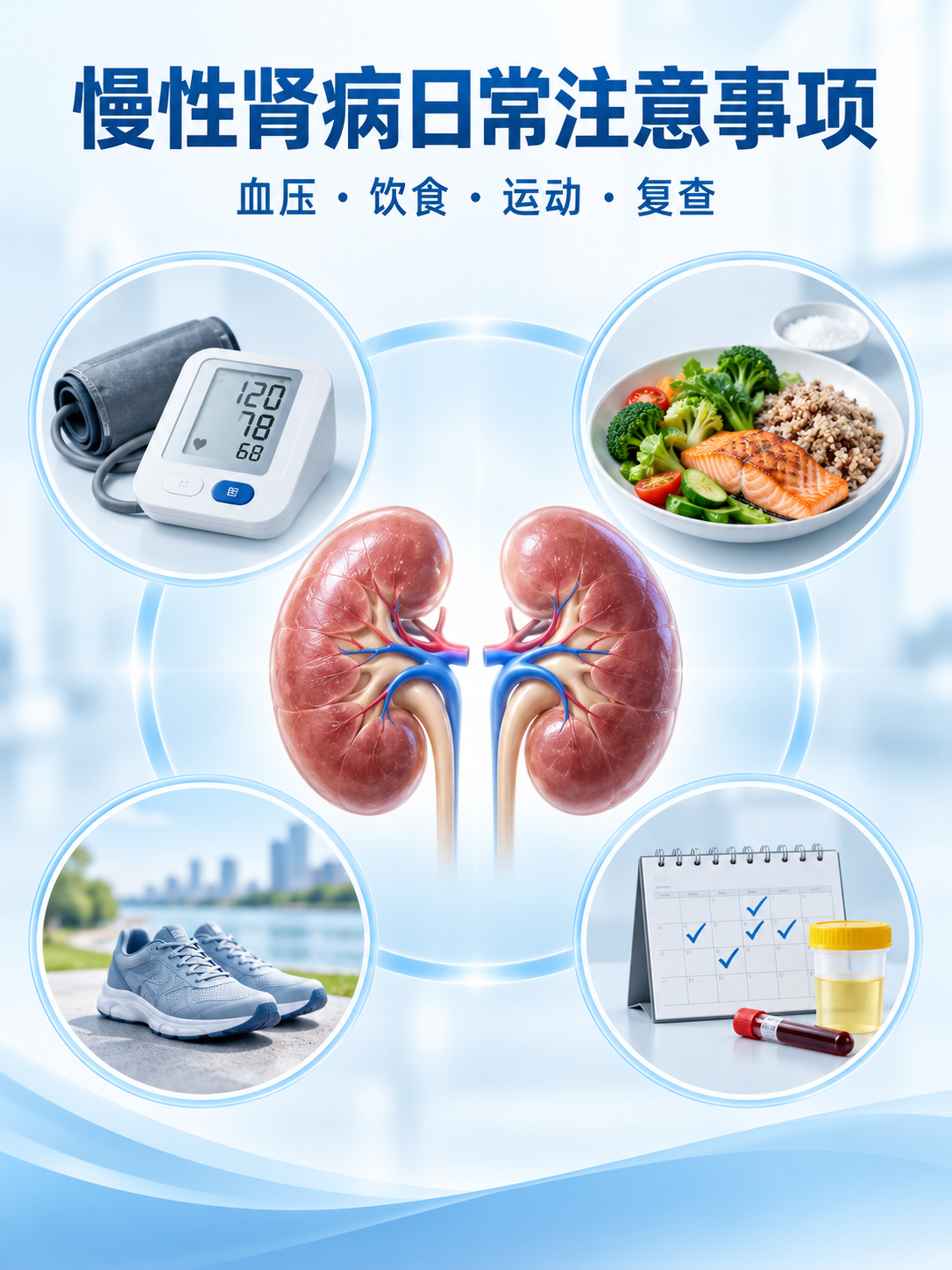 慢性肾病日常注意事项：血压、饮食、运动和复查怎么安排更合理