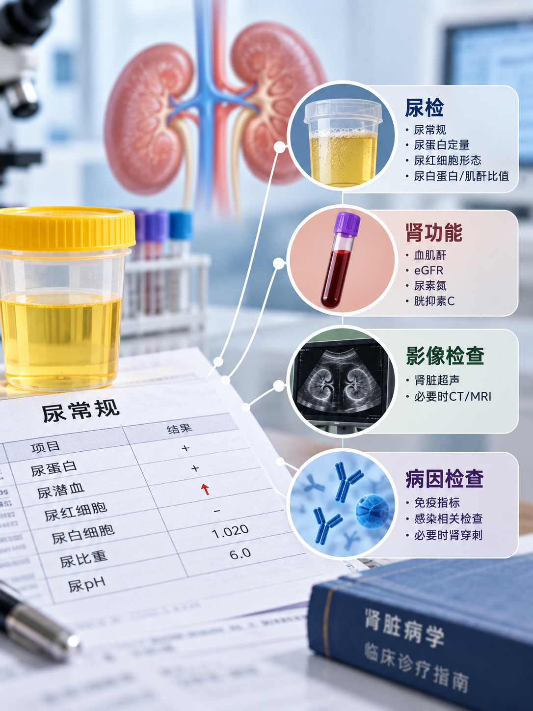 查出慢性肾炎，为什么不能只做尿常规？这几类检查各有作用