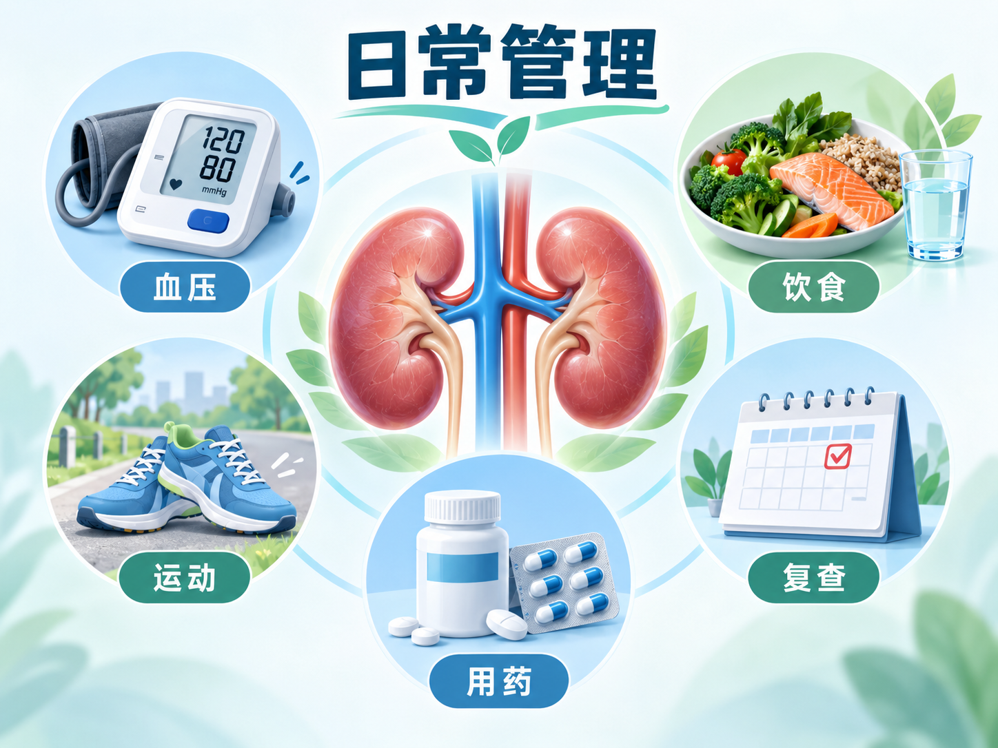 肾功能不全日常注意事项：血压、饮食、运动、用药和复查怎么安排？