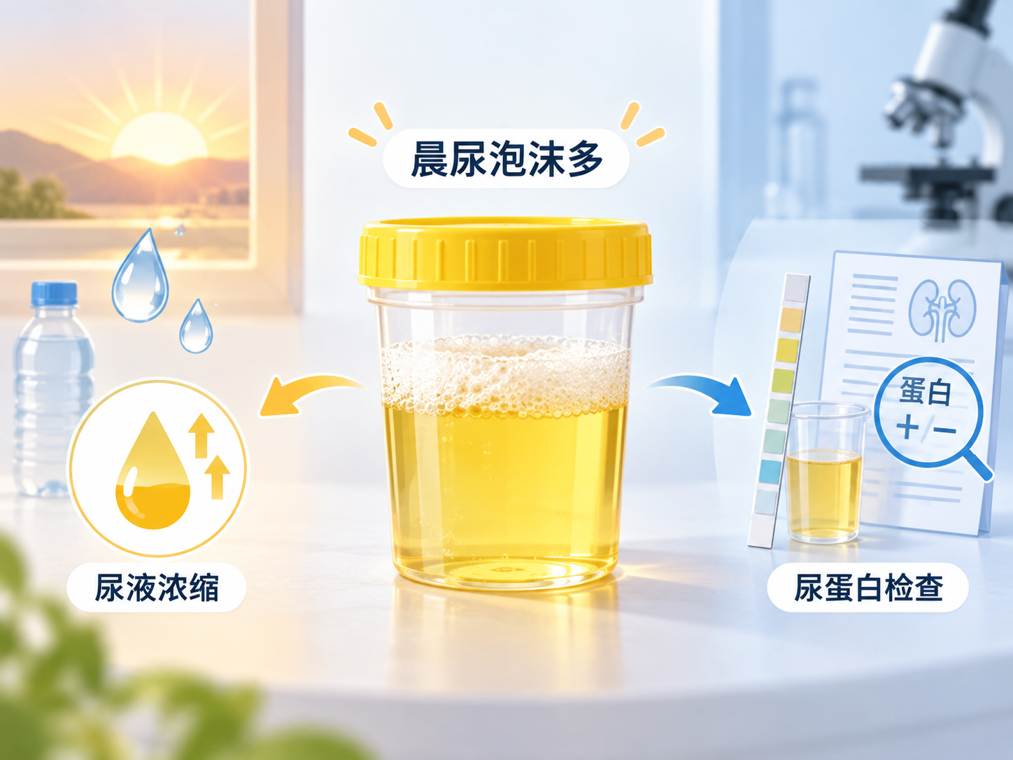 晨尿泡沫多怎么办？从尿液浓缩到尿蛋白检查