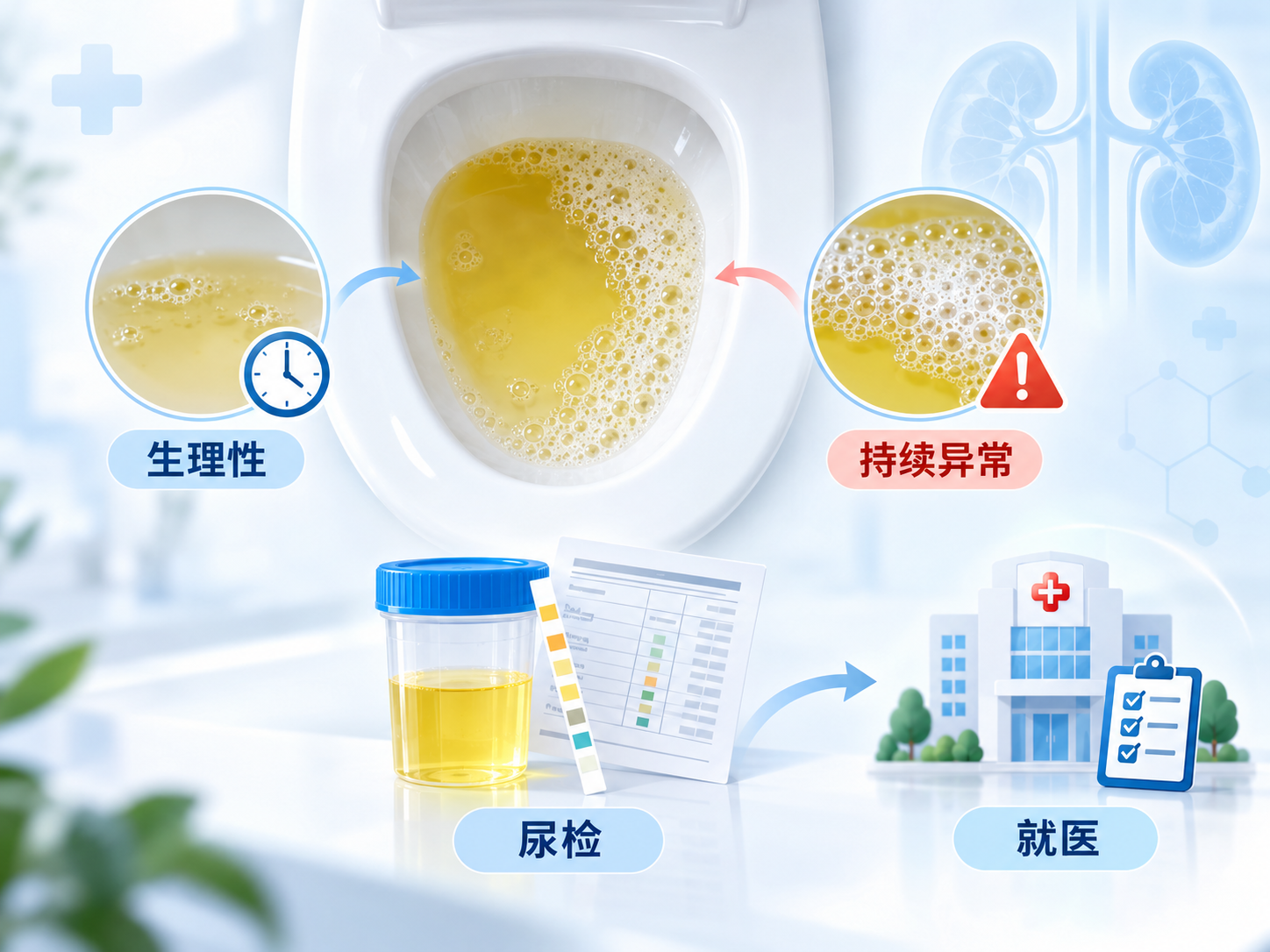 泡沫尿多久不散算异常｜重点解读常见生理现象、持续异常和尿检判断，并说明就医注意事项