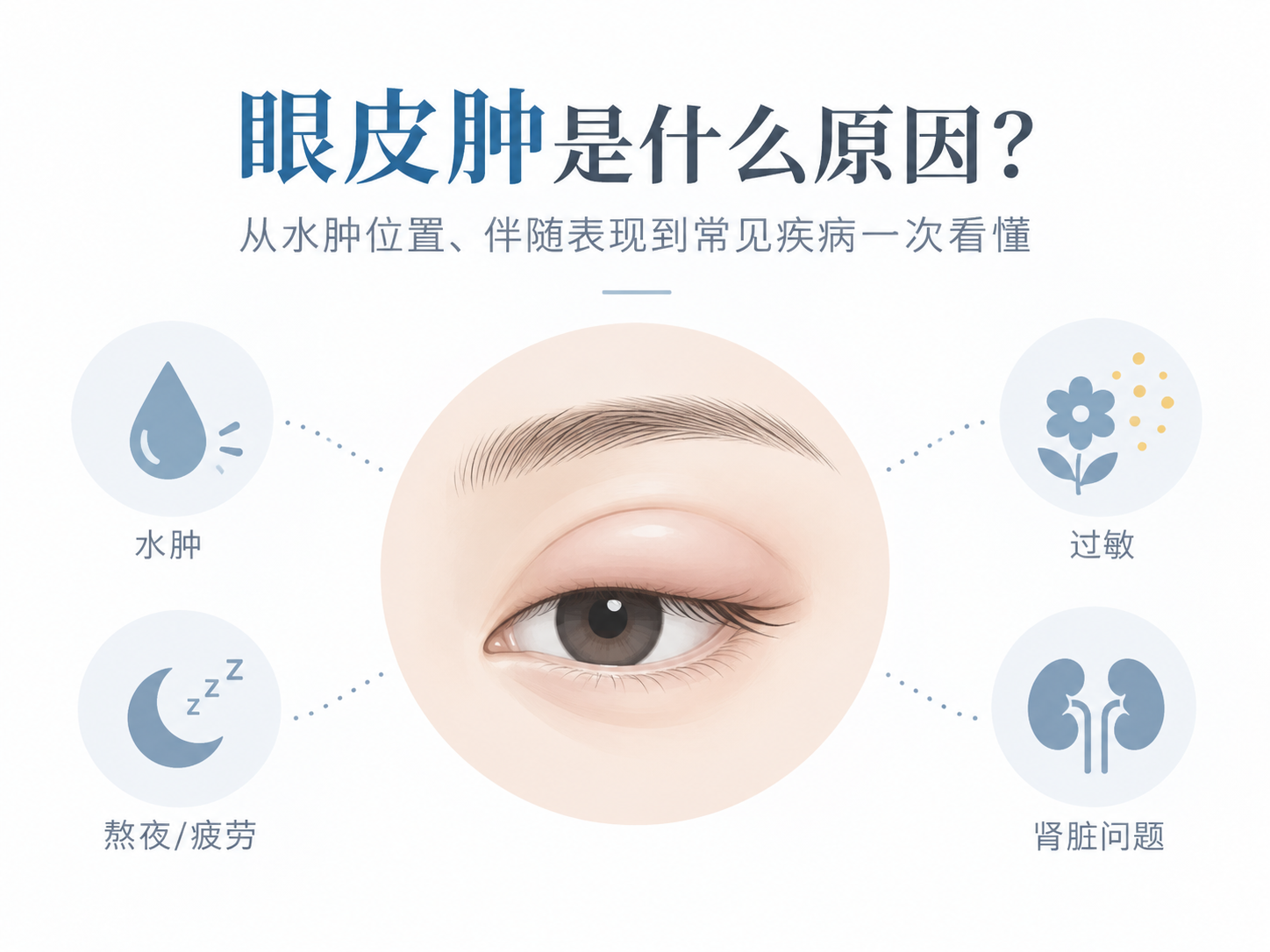 眼皮肿是什么原因？从水肿位置、伴随表现到常见疾病一次看懂