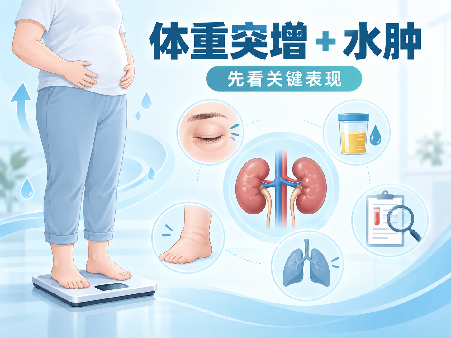 体重突然增加和水肿，都是肾脏出问题了吗？先看这几个关键表现