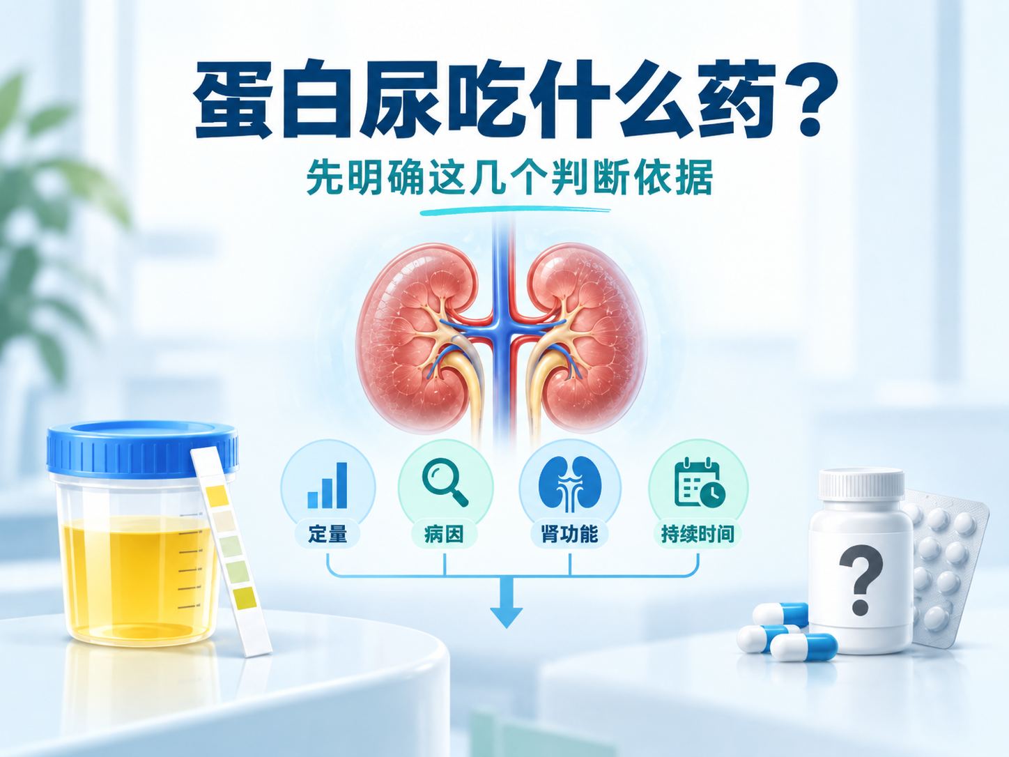 蛋白尿吃什么药？别急着找药名，先明确这几个判断依据