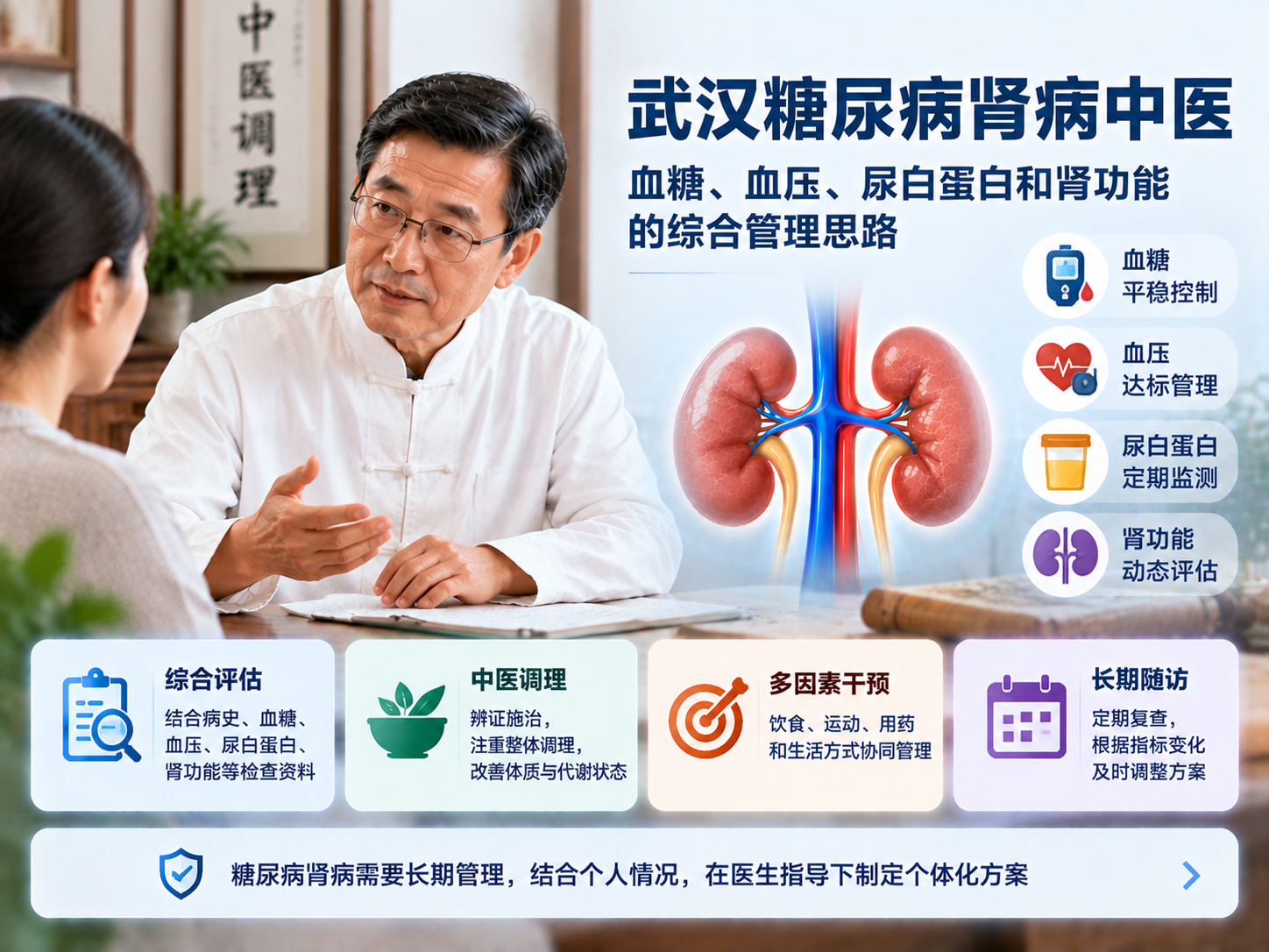 武汉糖尿病肾病中医：血糖、血压、尿白蛋白和肾功能的综合管理思路