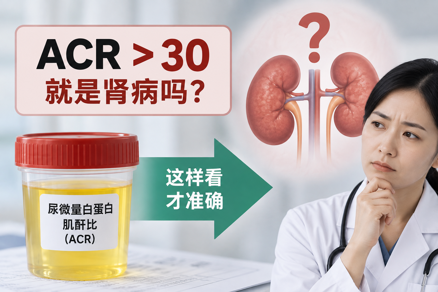 ACR超过30就是肾病吗？尿微量白蛋白肌酐比这样看才准确
