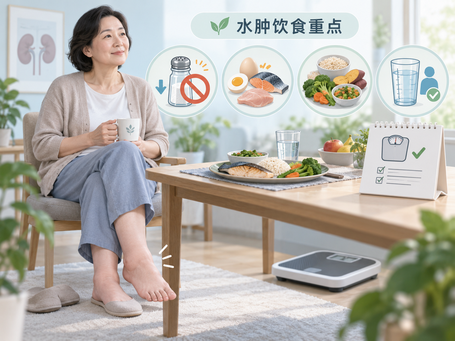 肾病综合征有水肿，饭和水怎么安排？先弄清这4个饮食重点