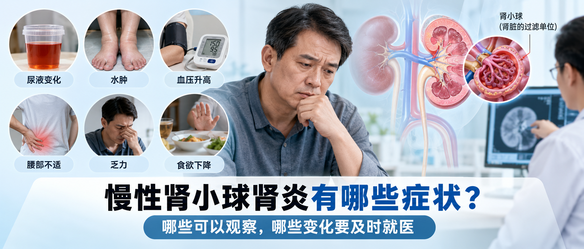 慢性肾小球肾炎有哪些症状｜哪些可以观察，哪些变化要及时就医