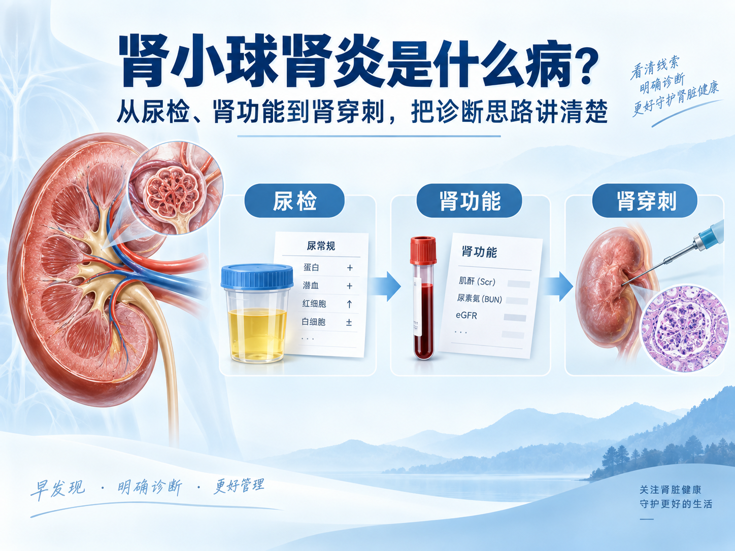肾小球肾炎是什么病？从尿检、肾功能到肾穿刺，把诊断思路讲清楚