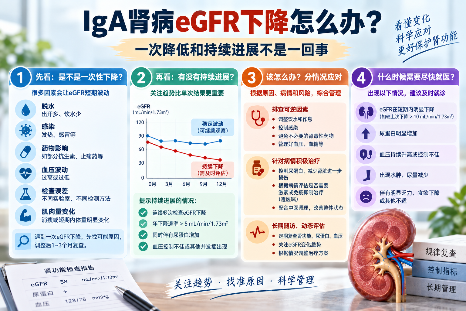 IgA肾病eGFR下降怎么办？一次降低和持续进展不是一回事