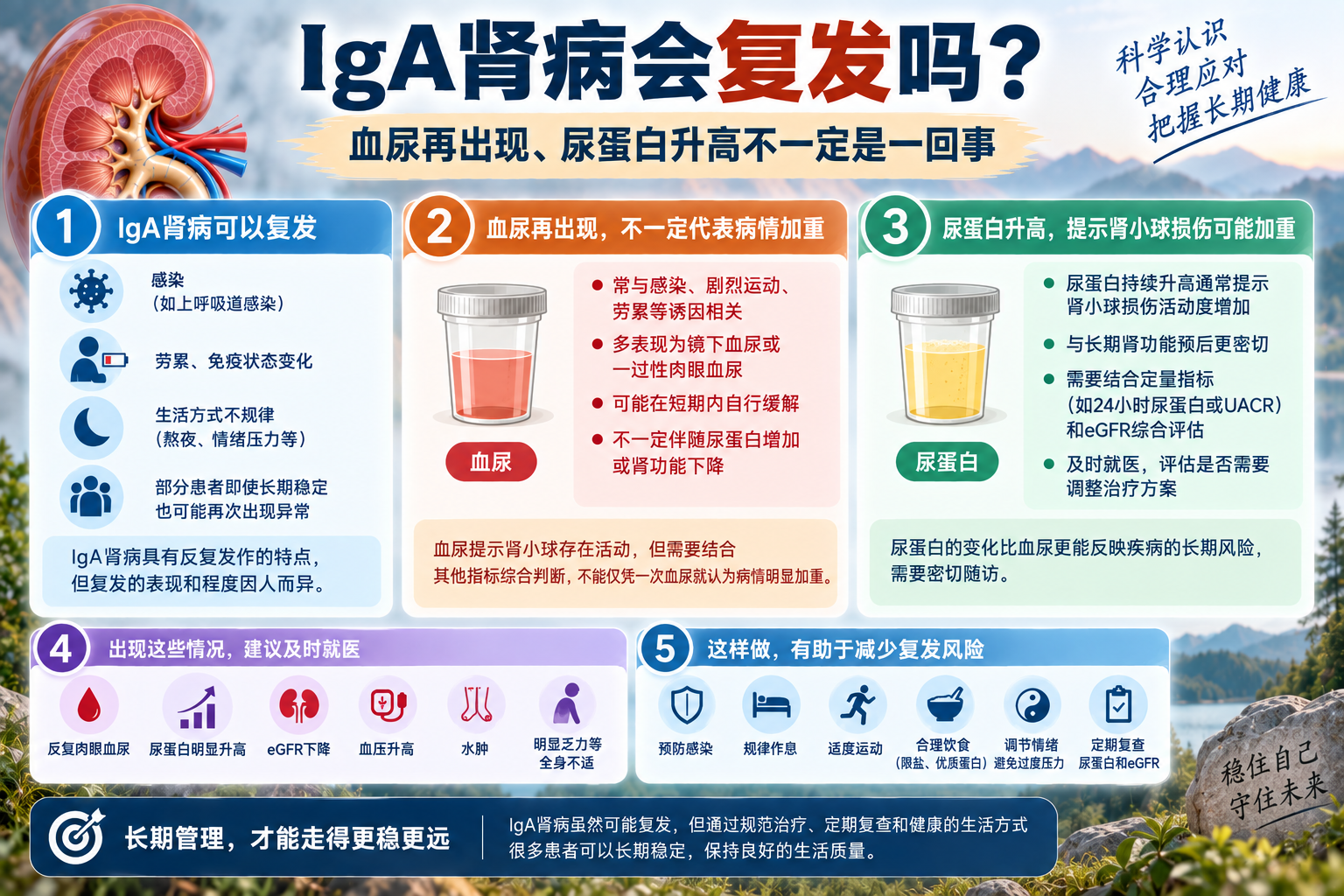 IgA肾病会复发吗？血尿再出现、尿蛋白升高不一定是一回事