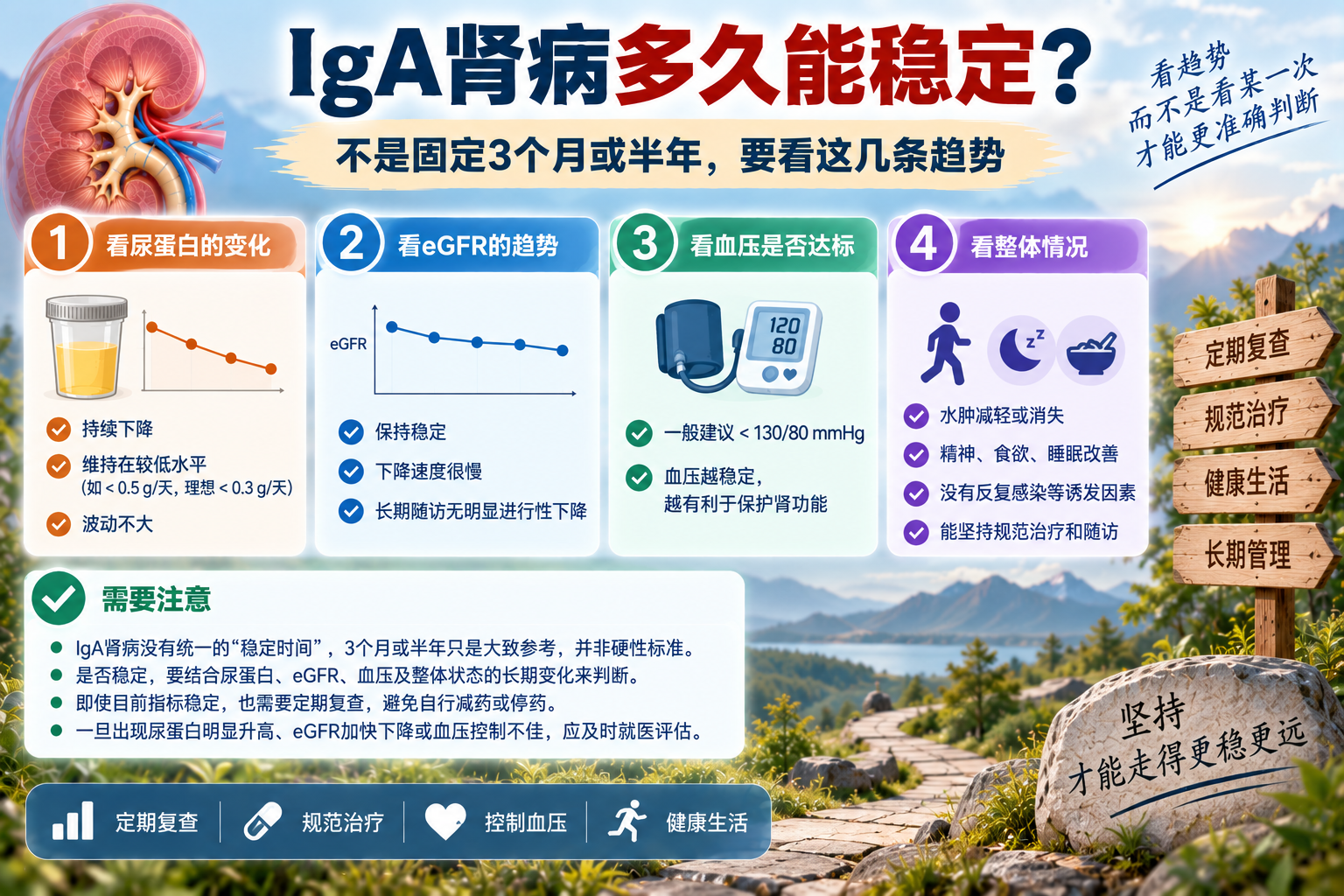 IgA肾病多久能稳定？不是固定3个月或半年，要看这几条趋势