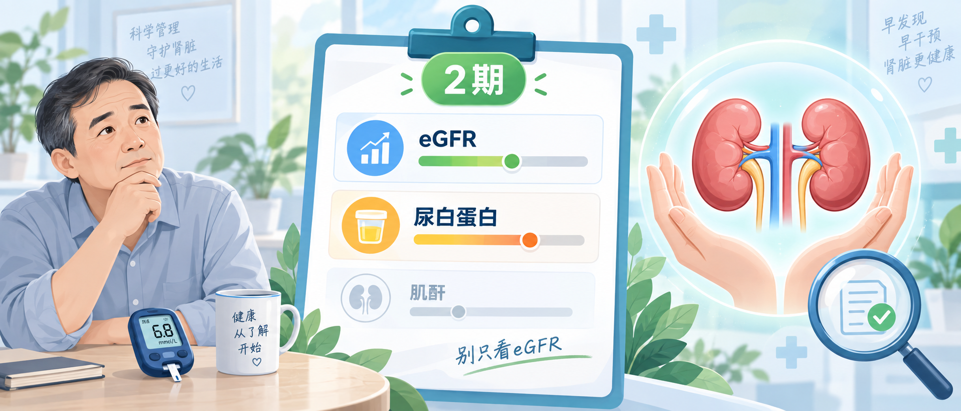 糖尿病肾病2期严重吗？别只看eGFR，还要看尿白蛋白