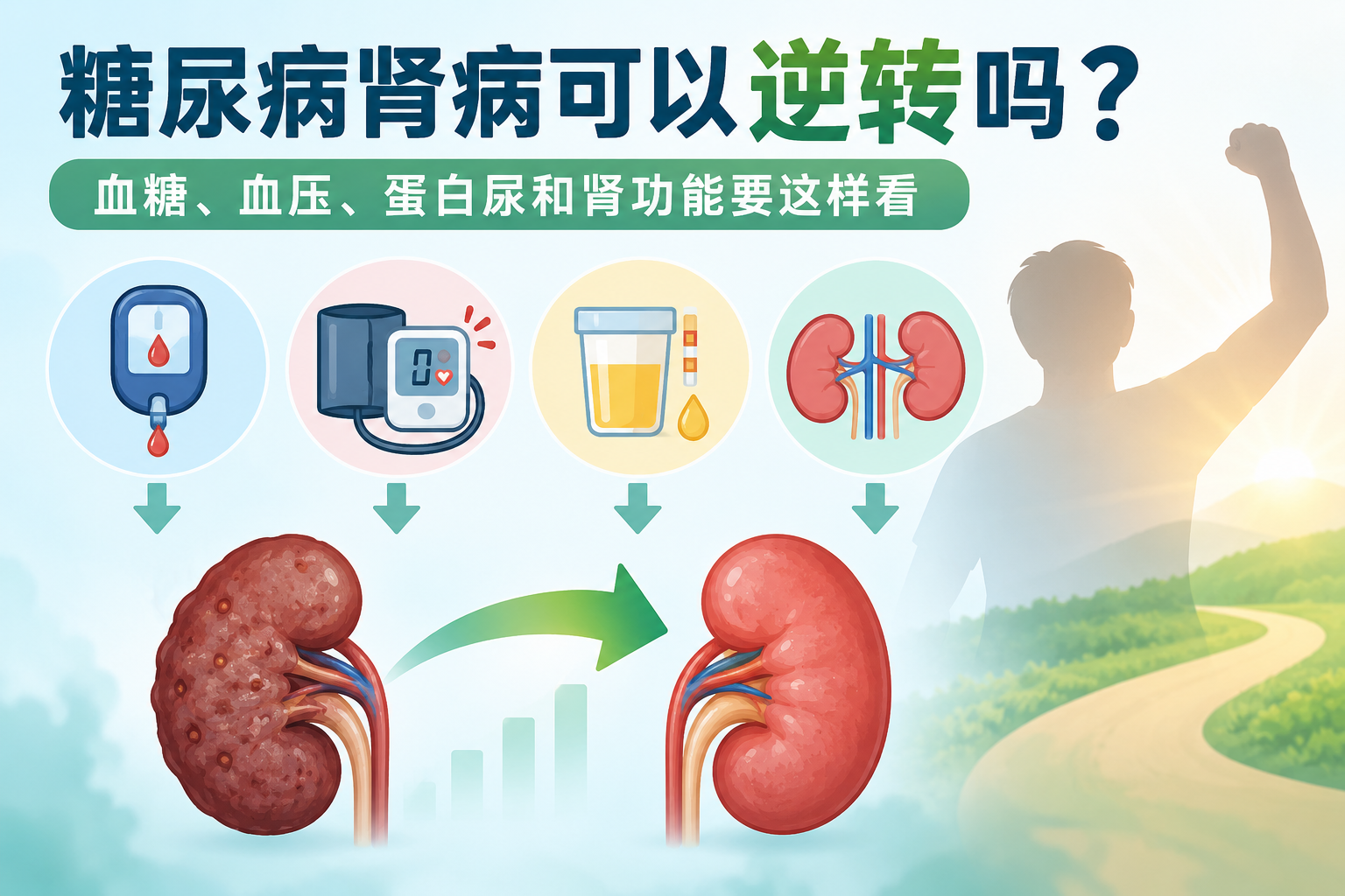糖尿病肾病可以逆转吗？血糖、血压、蛋白尿和肾功能要这样看