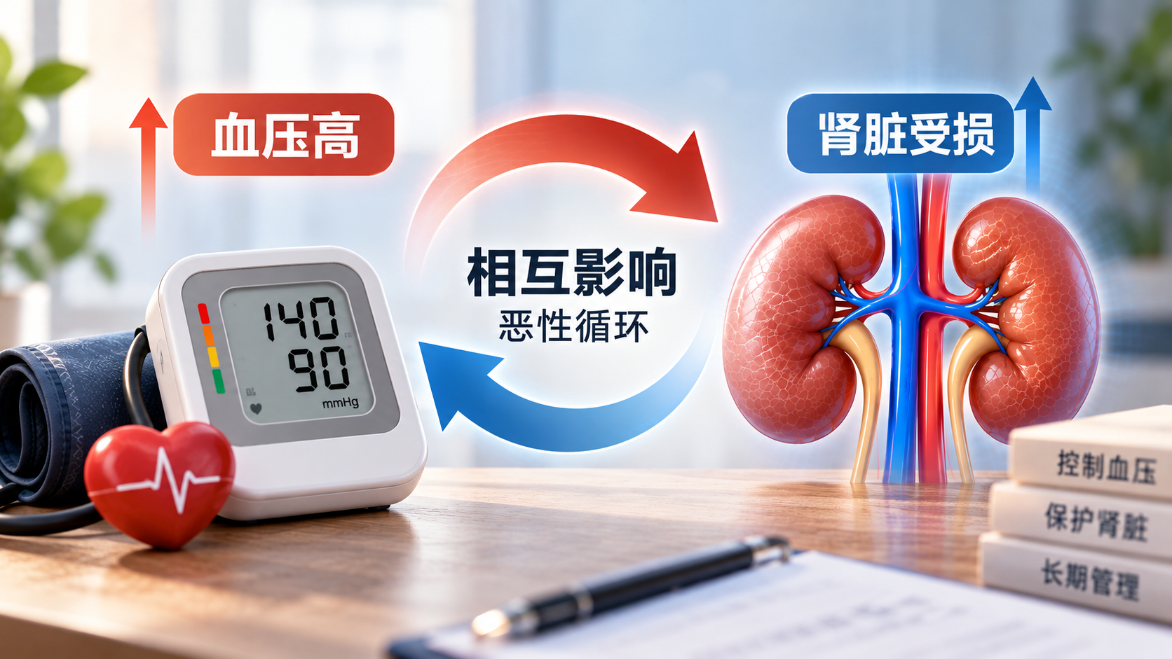 高血压合并肾病，先治血压还是先治肾？先弄清这条双向关系