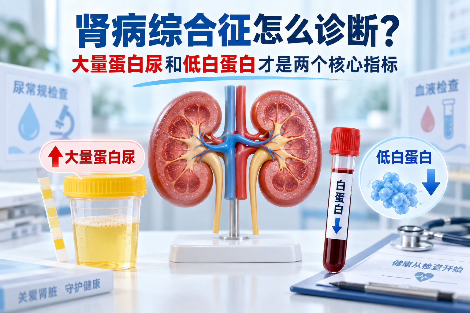 肾病综合征怎么诊断？大量蛋白尿和低白蛋白才是两个核心指标