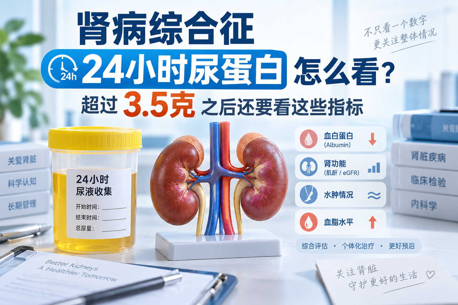 肾病综合征24小时尿蛋白怎么看？超过3.5克之后还要看这些指标
