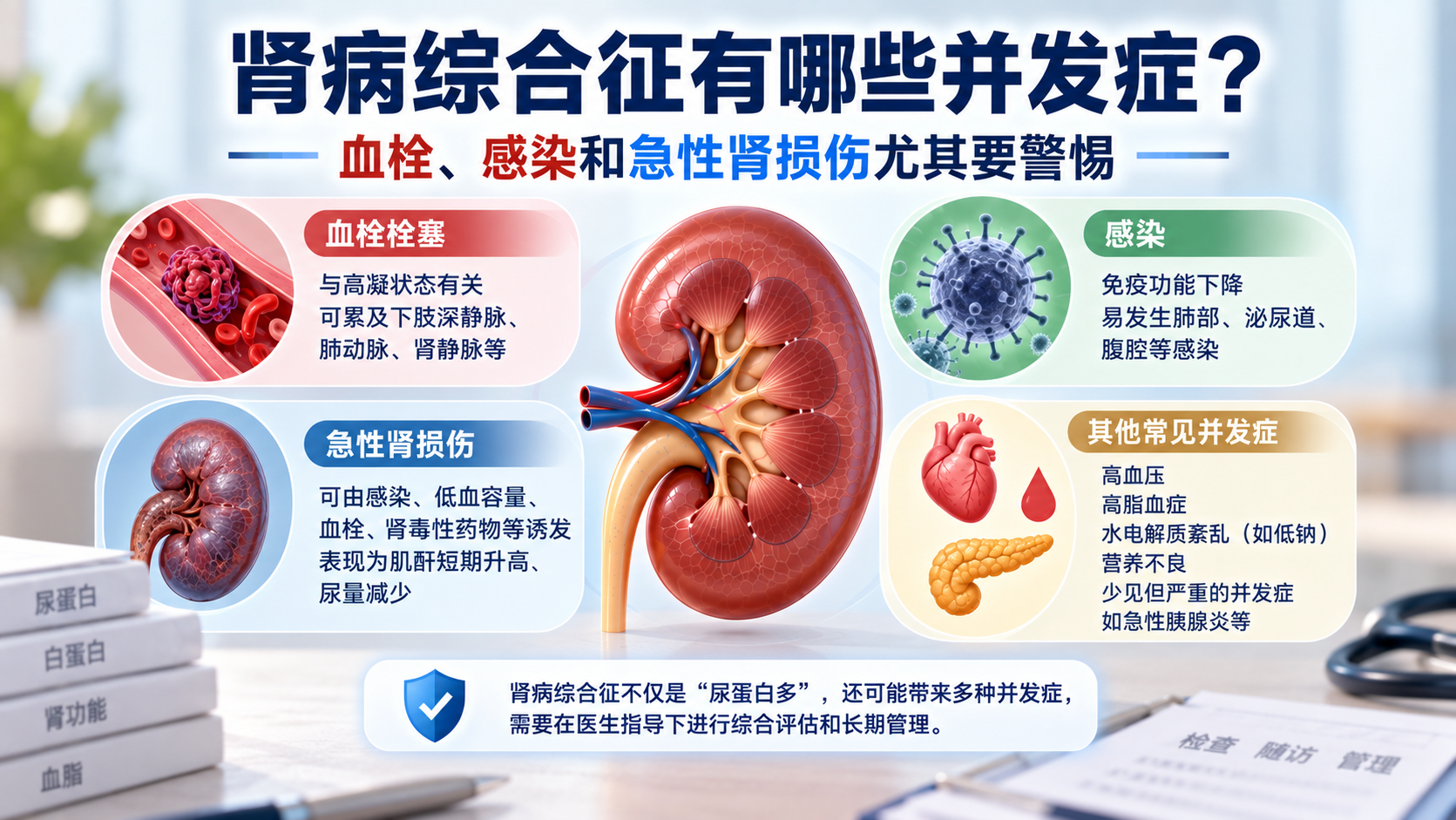 肾病综合征有哪些并发症？血栓、感染和急性肾损伤尤其要警惕