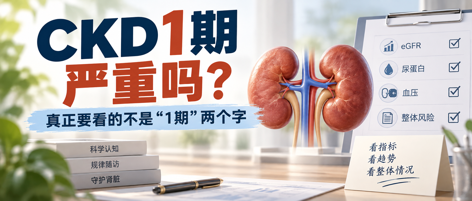 CKD1期严重吗？真正要看的不是“1期”两个字