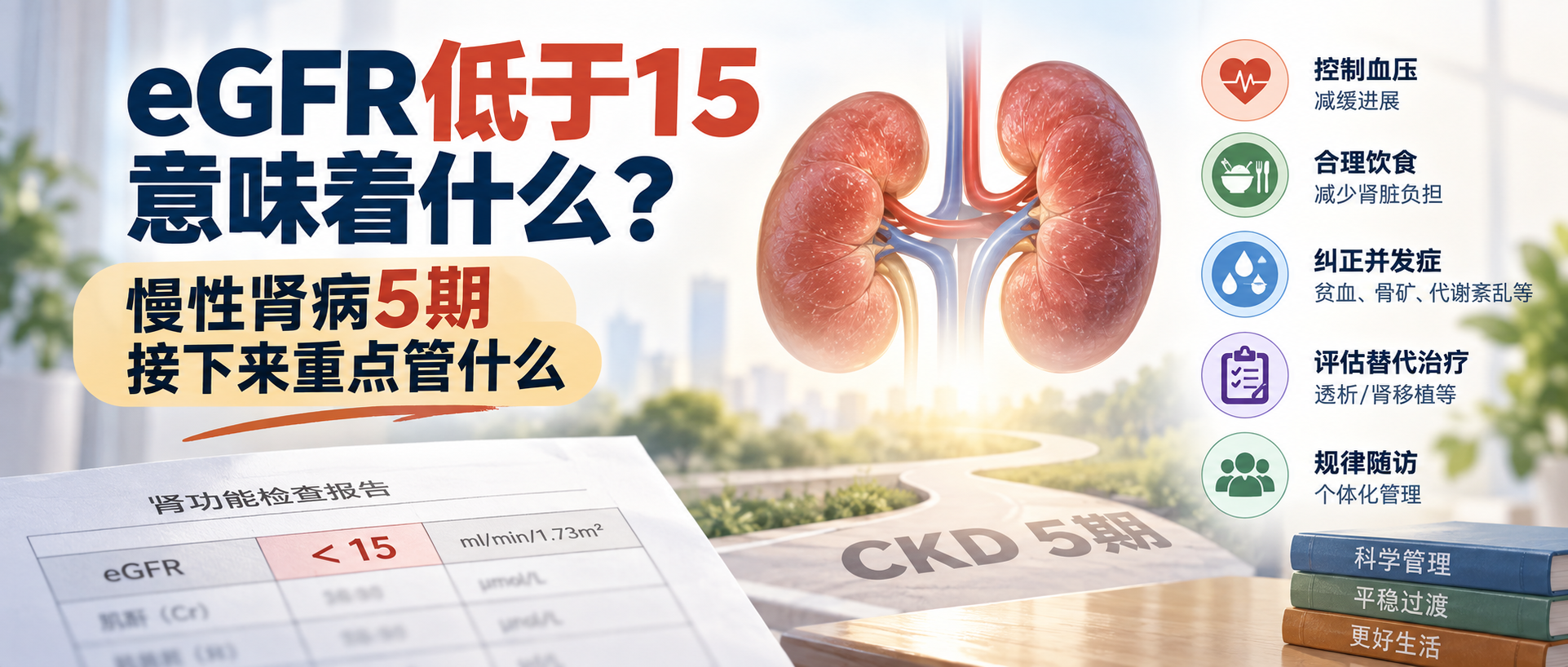 eGFR低于15意味着什么？慢性肾病5期接下来重点管什么