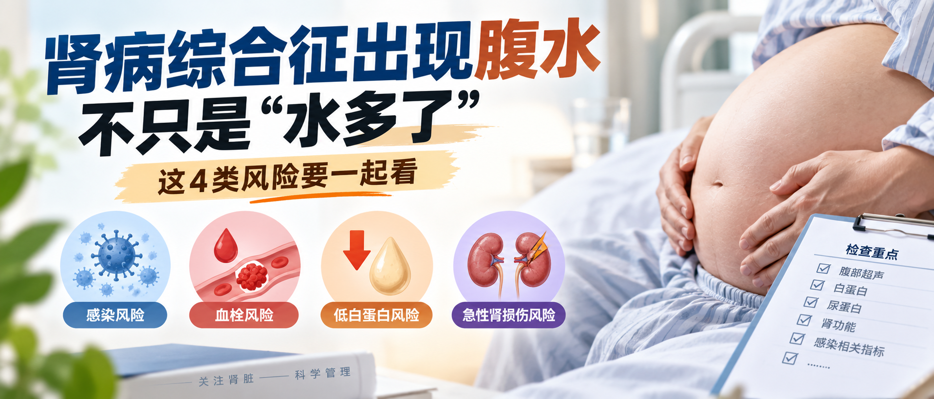 肾病综合征出现腹水，不只是“水多了”：这4类风险要一起看
